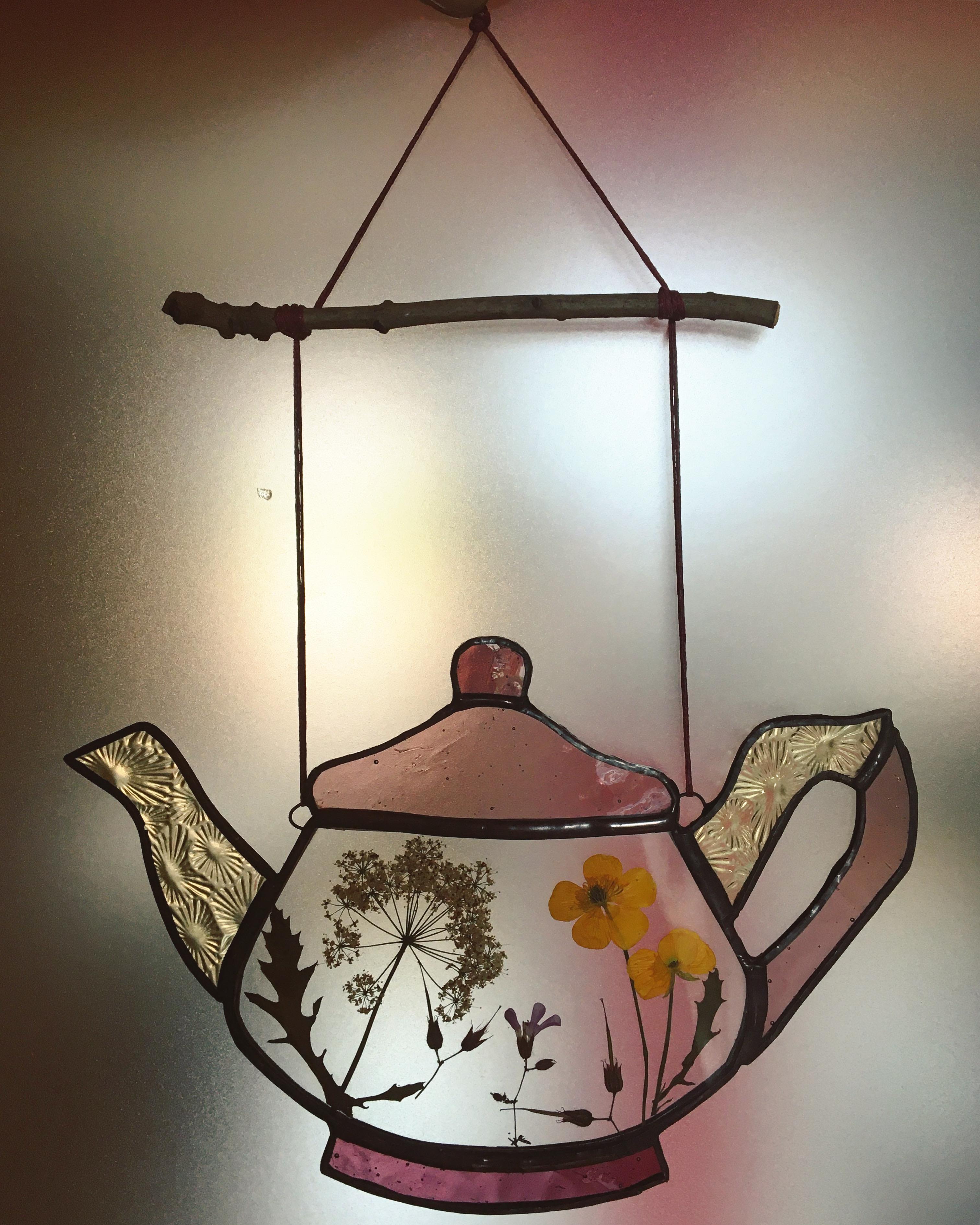 Teapot full of flowers r/StainedGlass