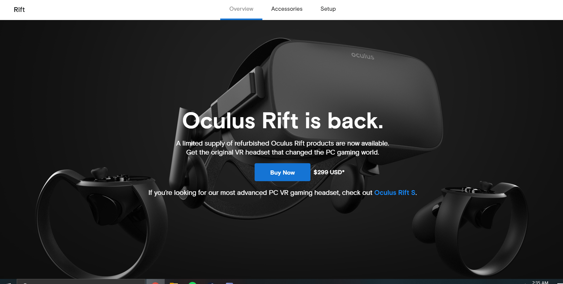 has refurbished CV1 Rift + Touch bundles on sale right now