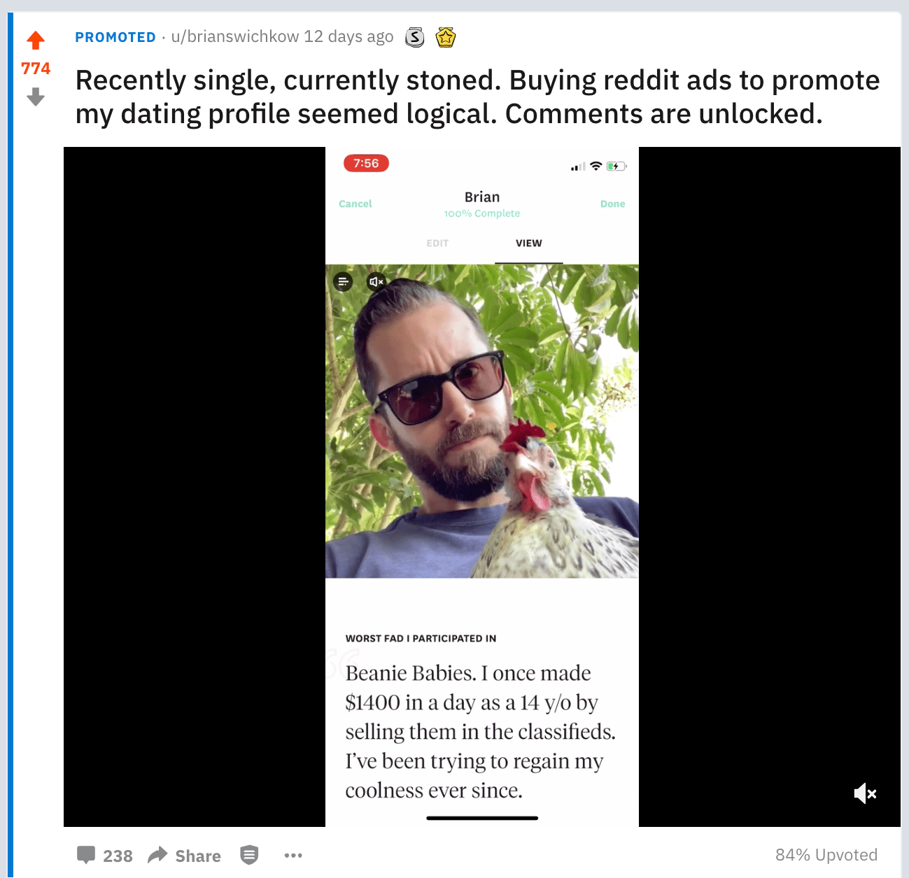 Dating on Reddit... using Reddit ads. madlads