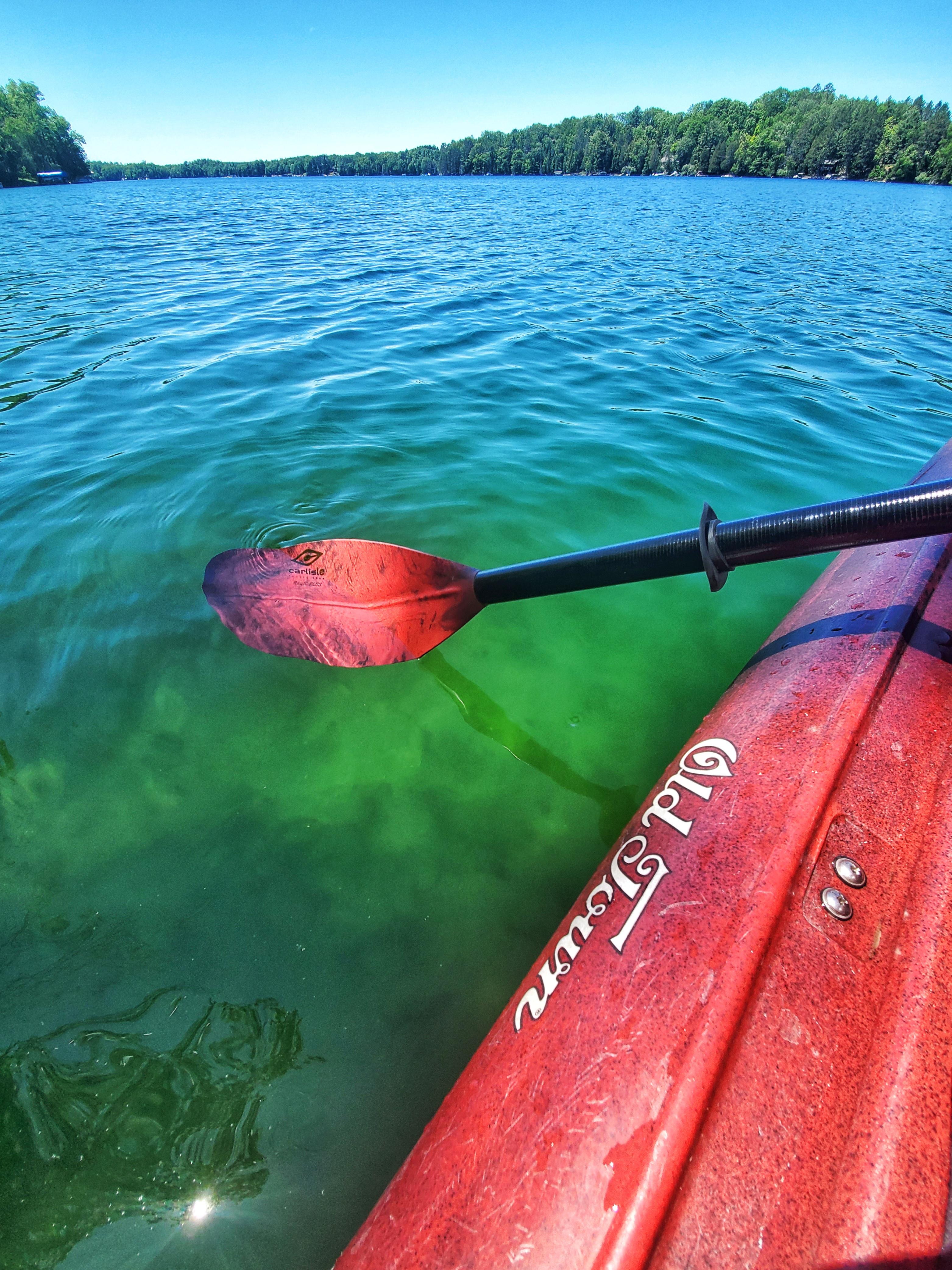First time on Maiden Lake in Wisconsin. Water is so clear and blue you can almost make yourself
