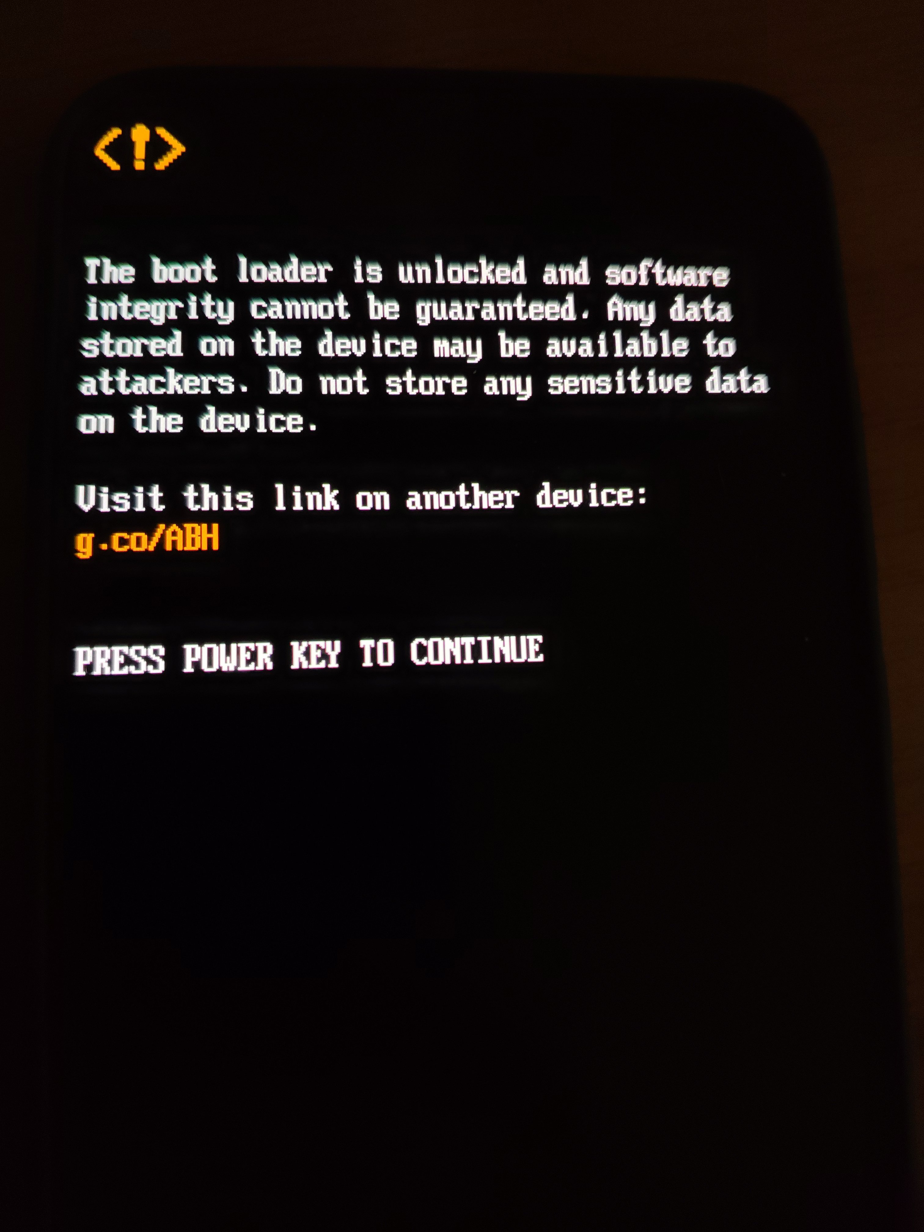 Anyone know how to get rid of this bootloader unlocked message at