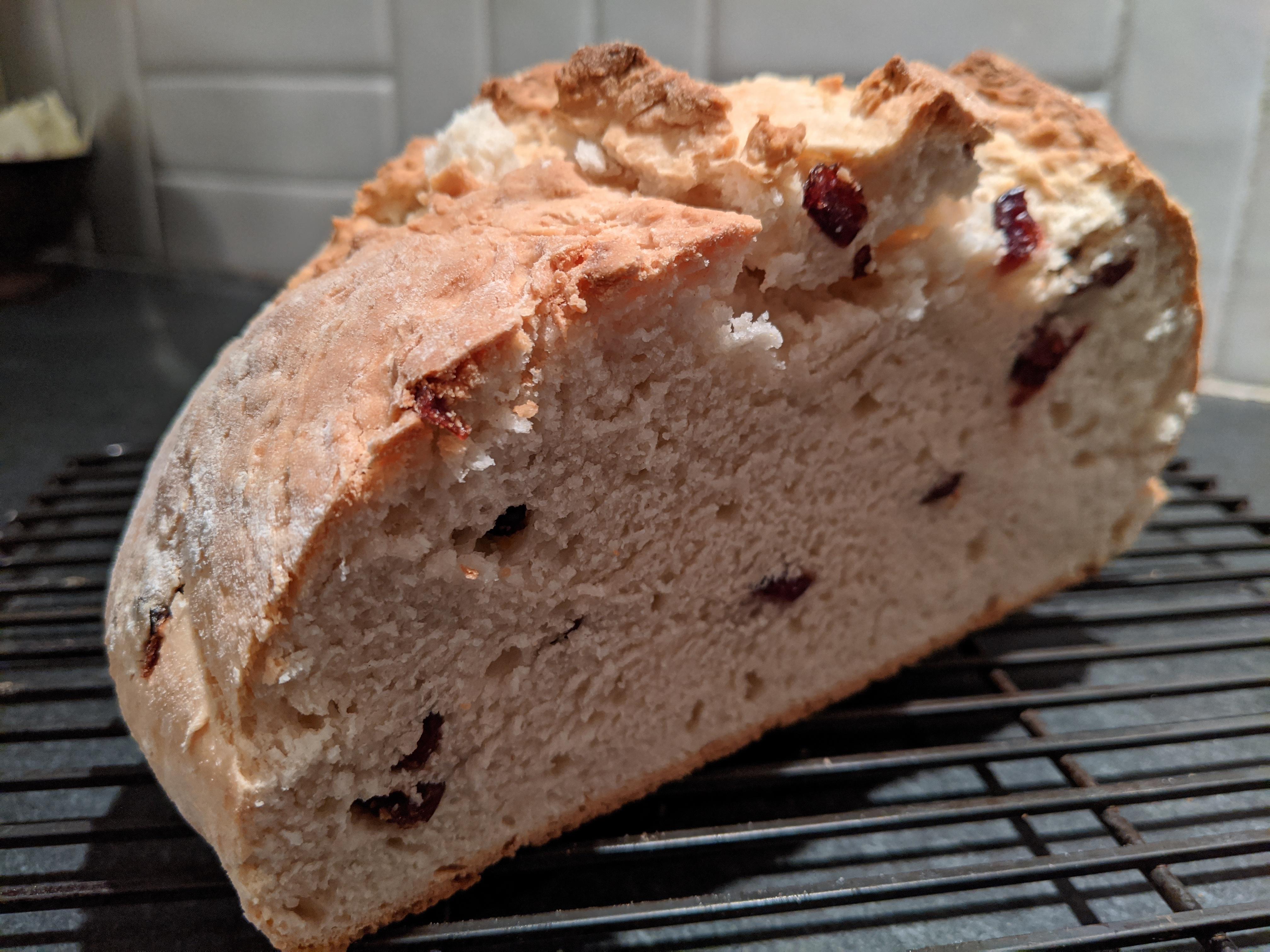 Irish soda bread with cranberries r/Breadit