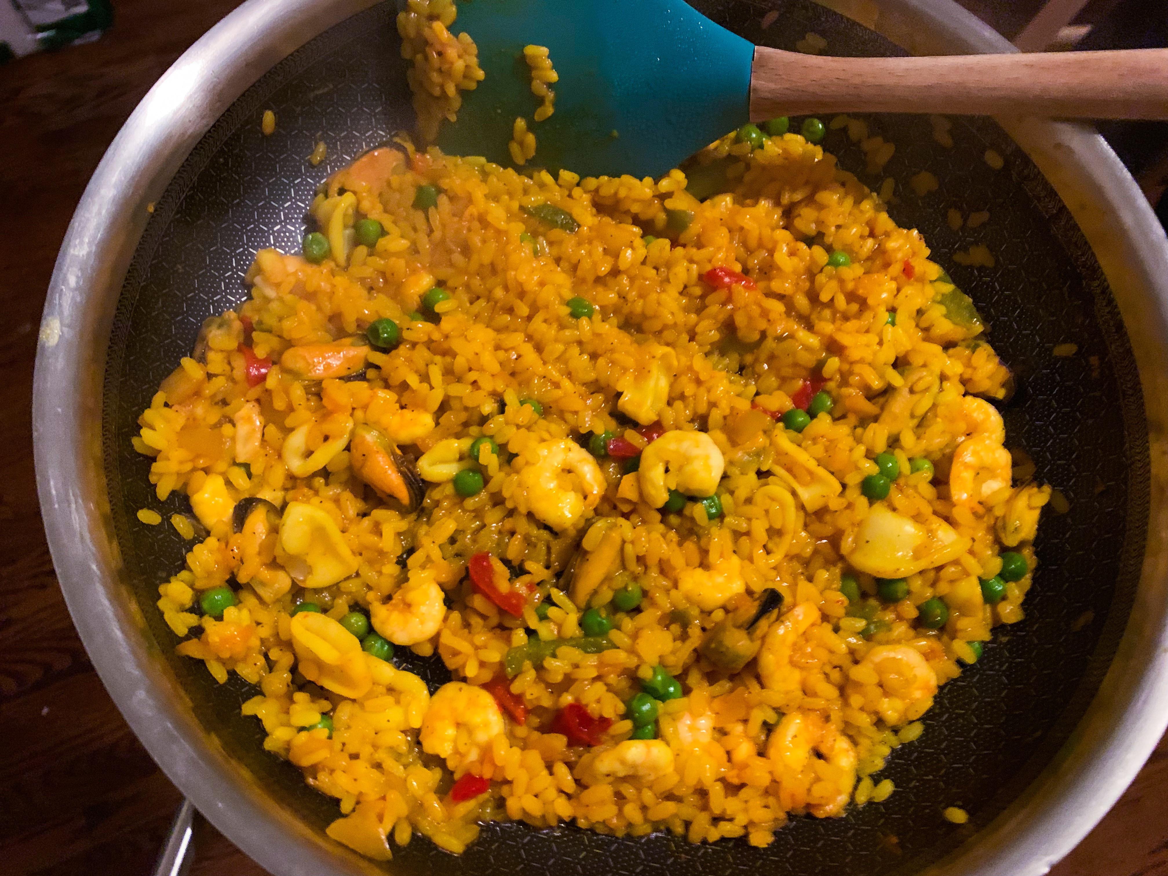 Trader Joe’s frozen paella was the easiest ever low cal dinner and