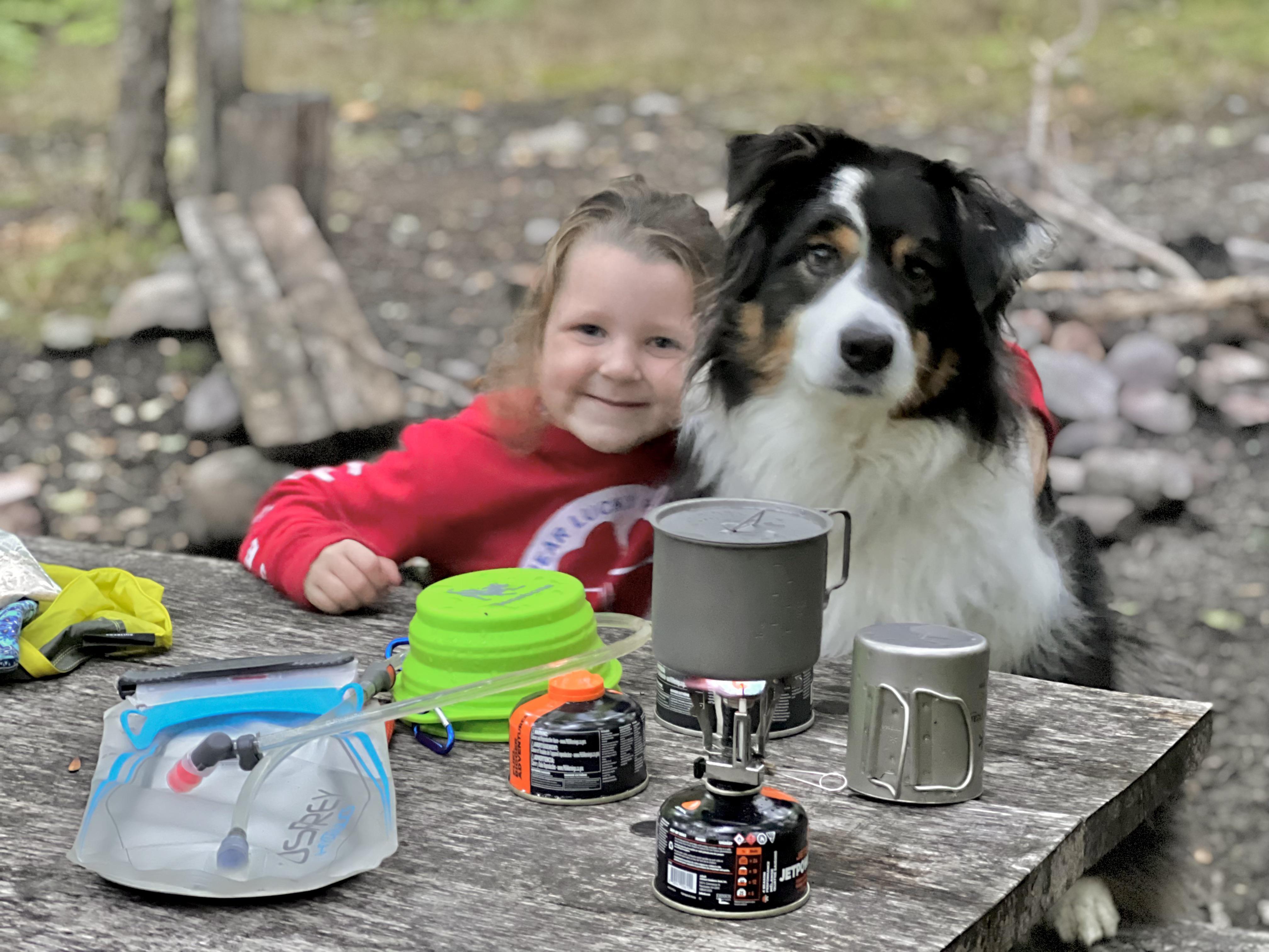 This little girl did her first overnight backpacking trip. She’s four