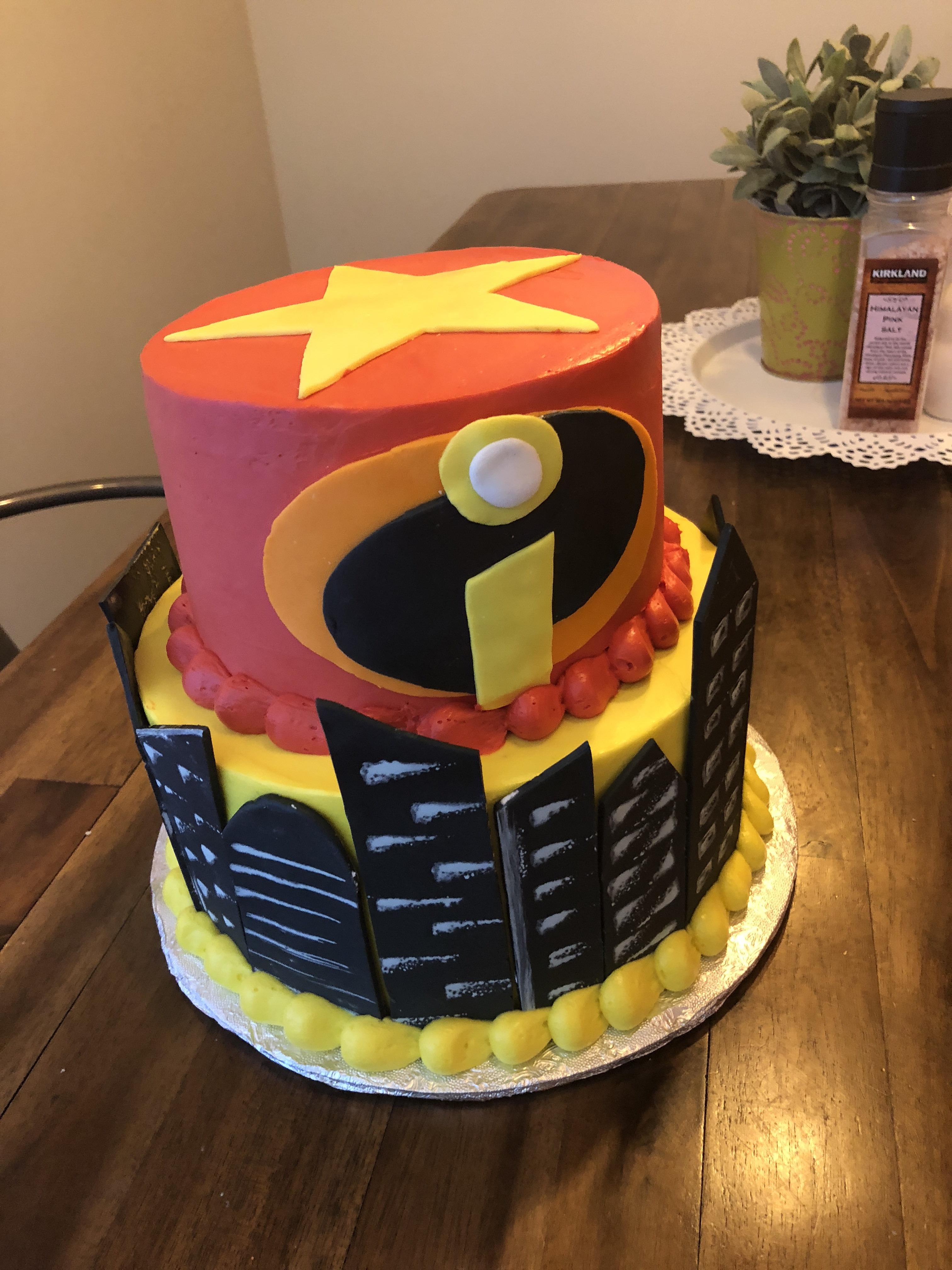 Incredibles cake I made for a friend’s son CAKEWIN