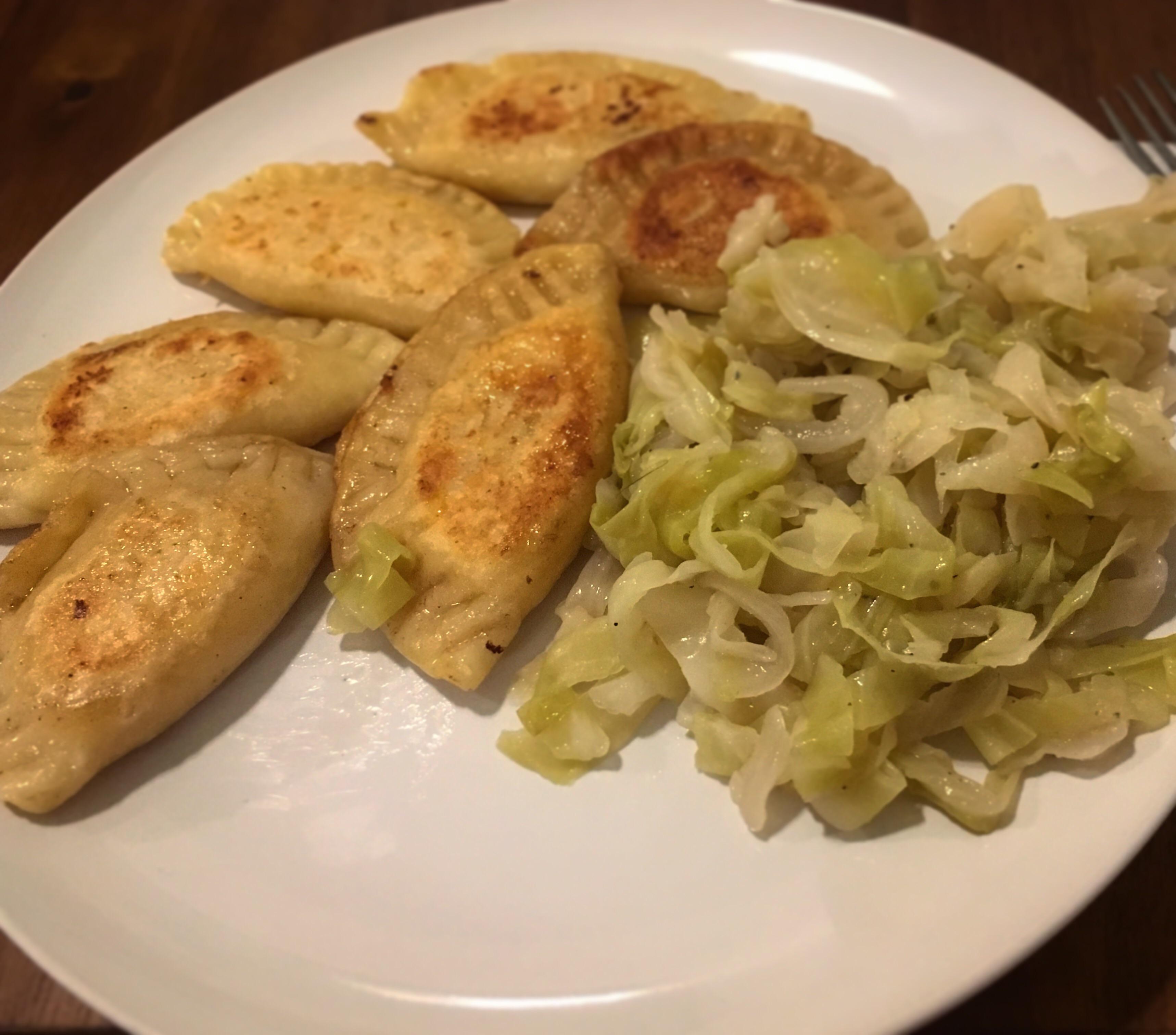 [Homemade] Perogies and sauerkraut r/food
