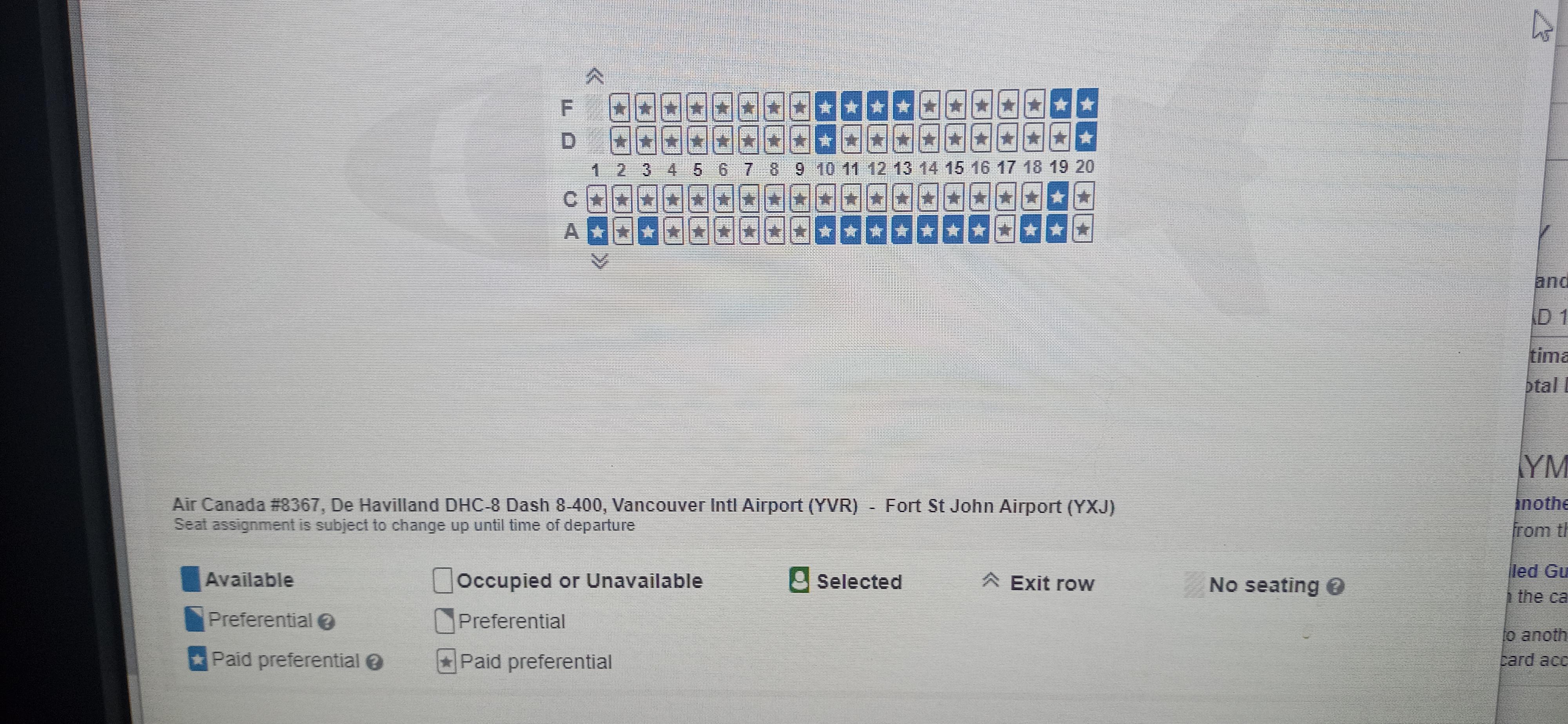 booking a flight. seats with stars cost extra to sit there.... every