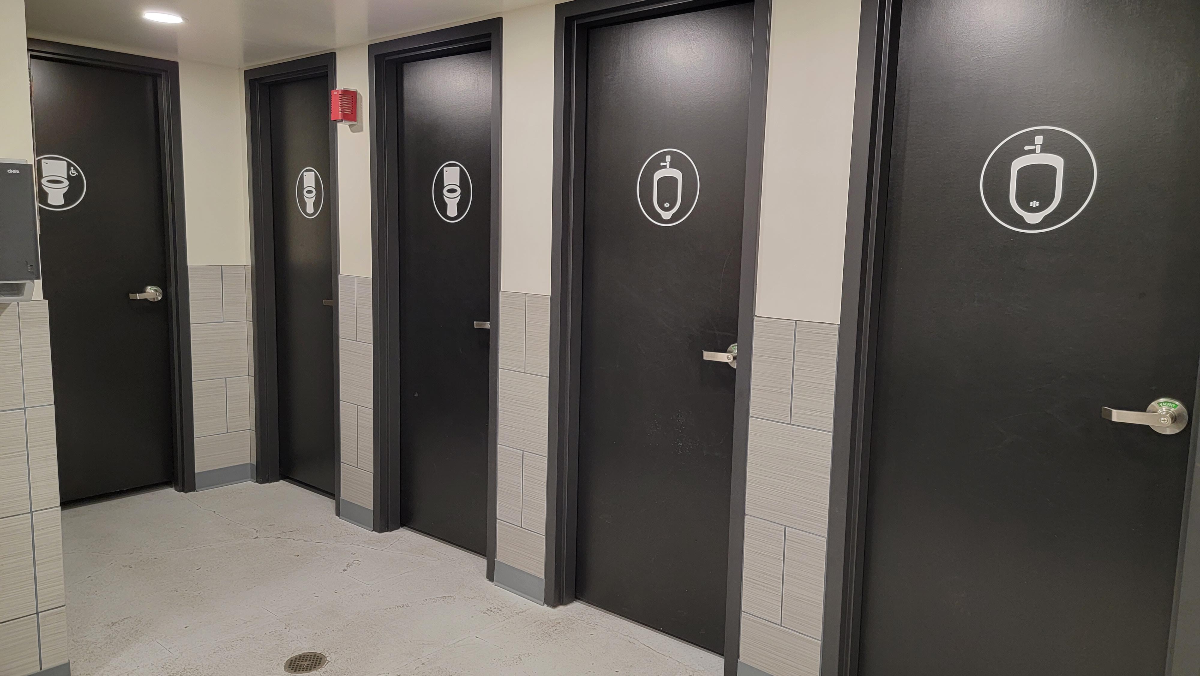 Local brewey doesn't have gender specific bathrooms, only stalls with