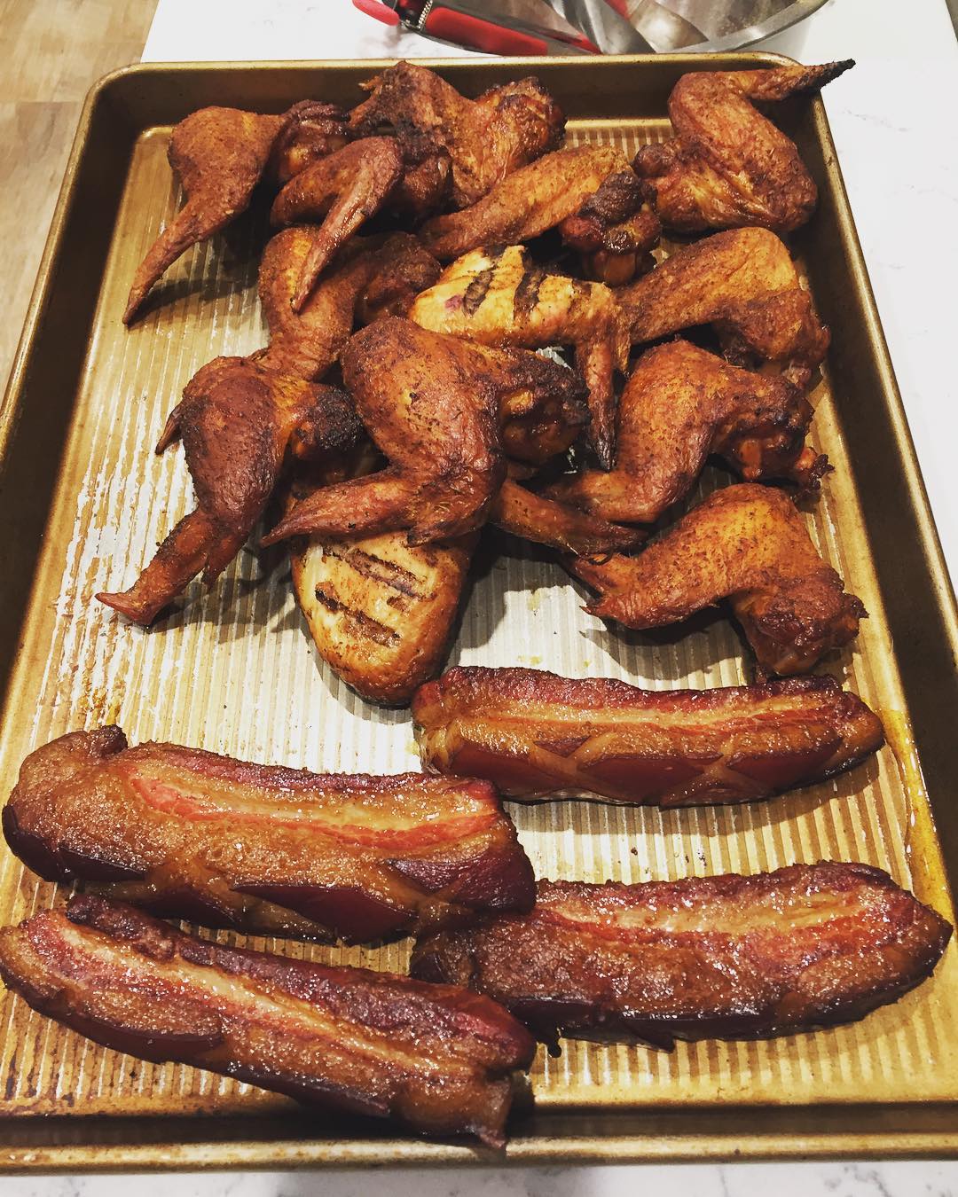 Pork Belly and Chicken Wings with a er Smoker Box r/BBQ