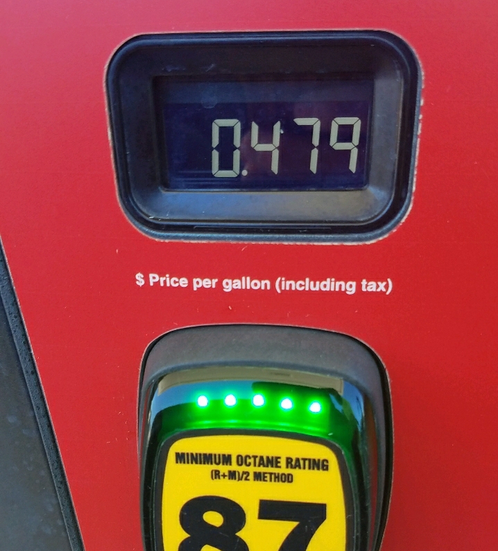 This is how cheap my dad got gas yesterday with a gas card. (Baytown