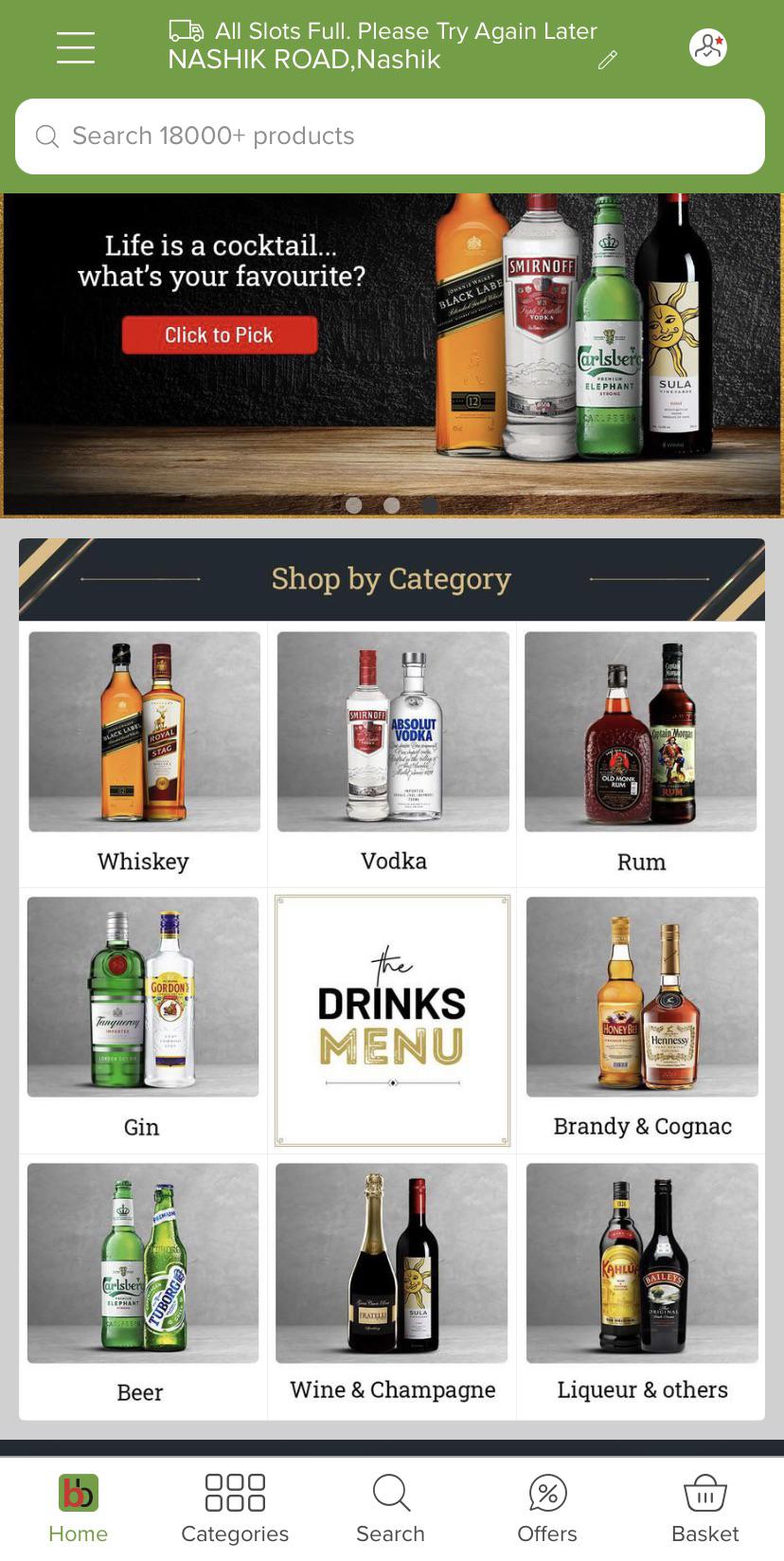 How is it that big basket is only delivering liquor in Nasik? r/nashik