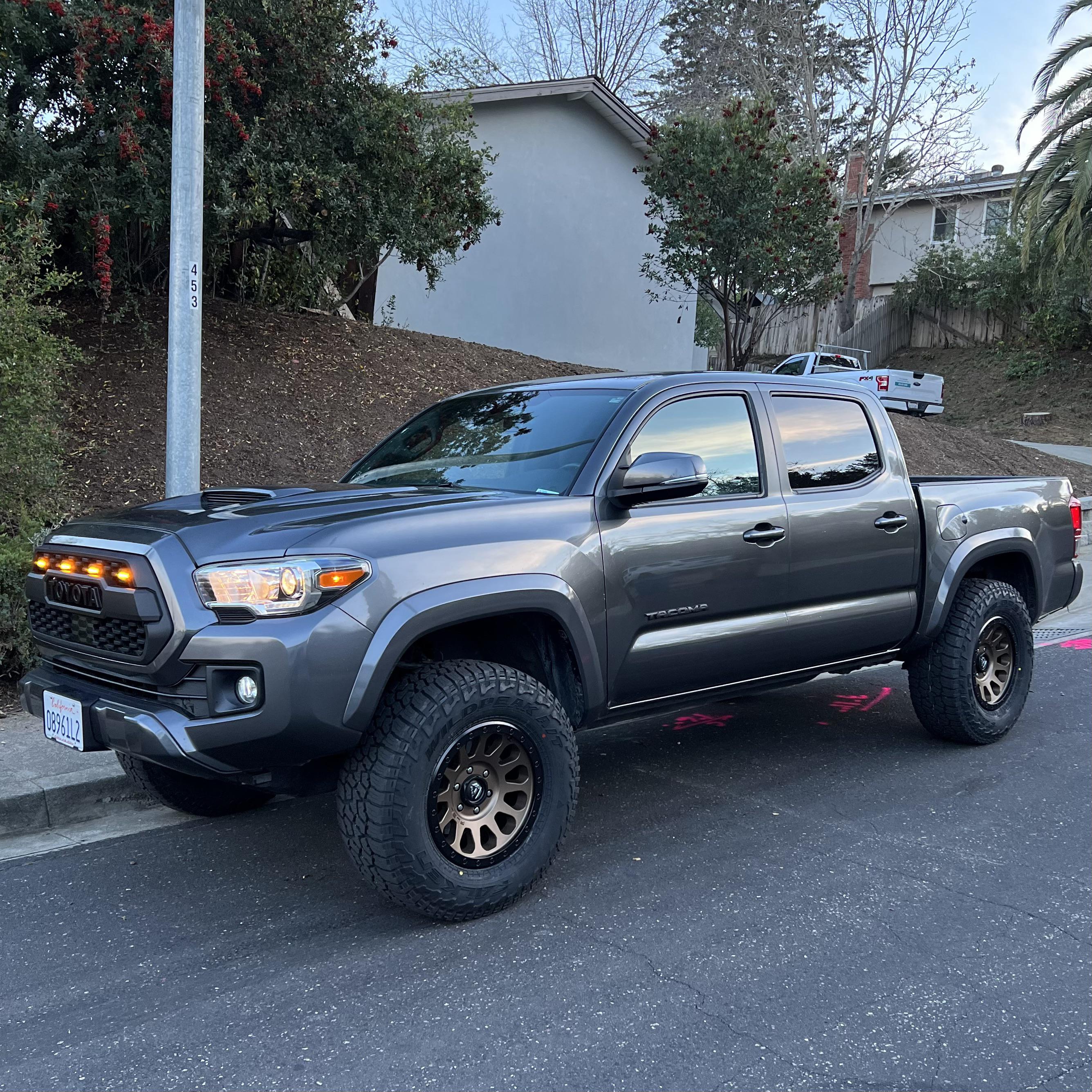 Finally have my dream taco. Bronze fuel rims on grey 2018 TRD sport 👌
