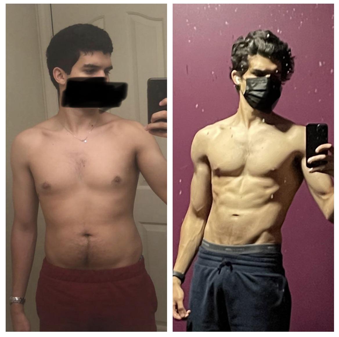 M/20/5’10” [165 to 140 lbs] 8 months r/Brogress