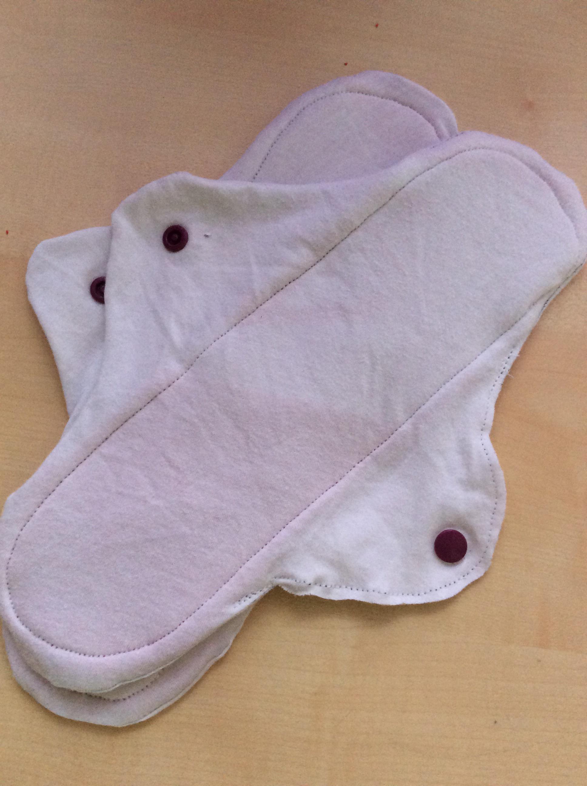 I made period pads out of old fabric ) (A towel and a bedsheet) r
