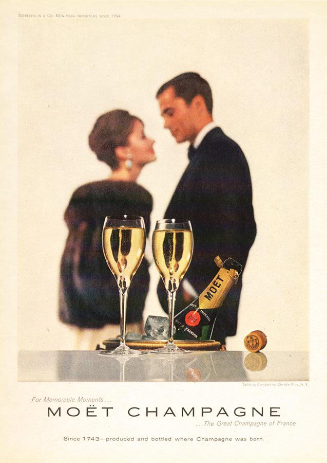 Moet Champagne ad from 1962 r/vintageads