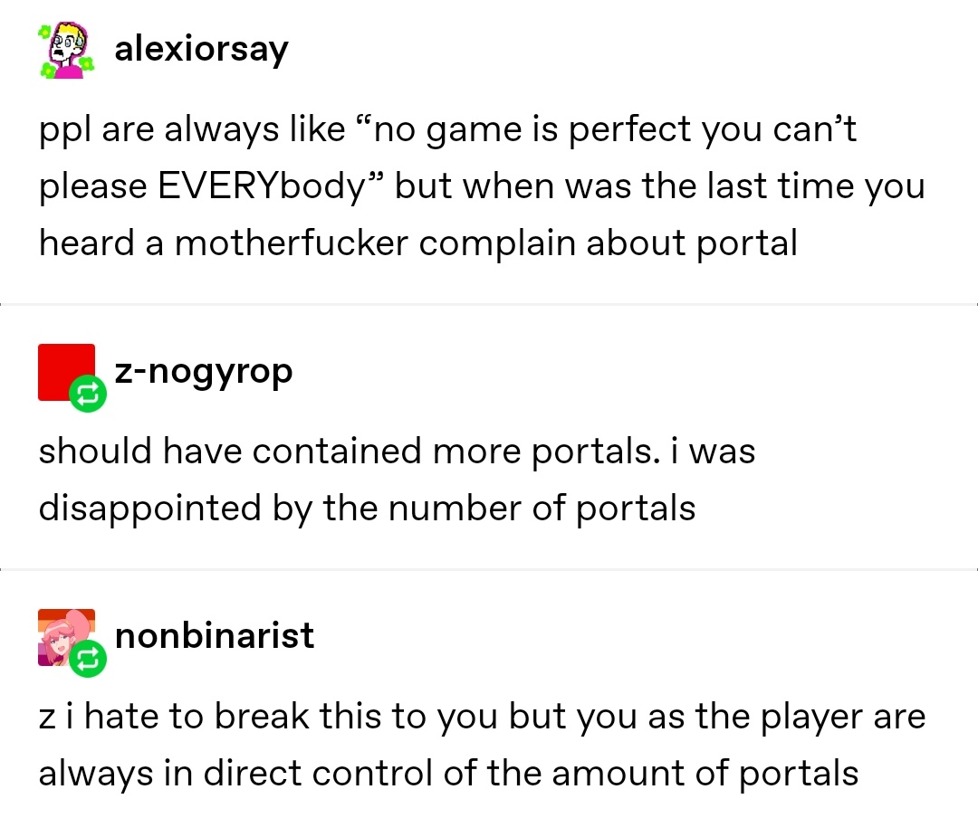 The perfect game. r/tumblr