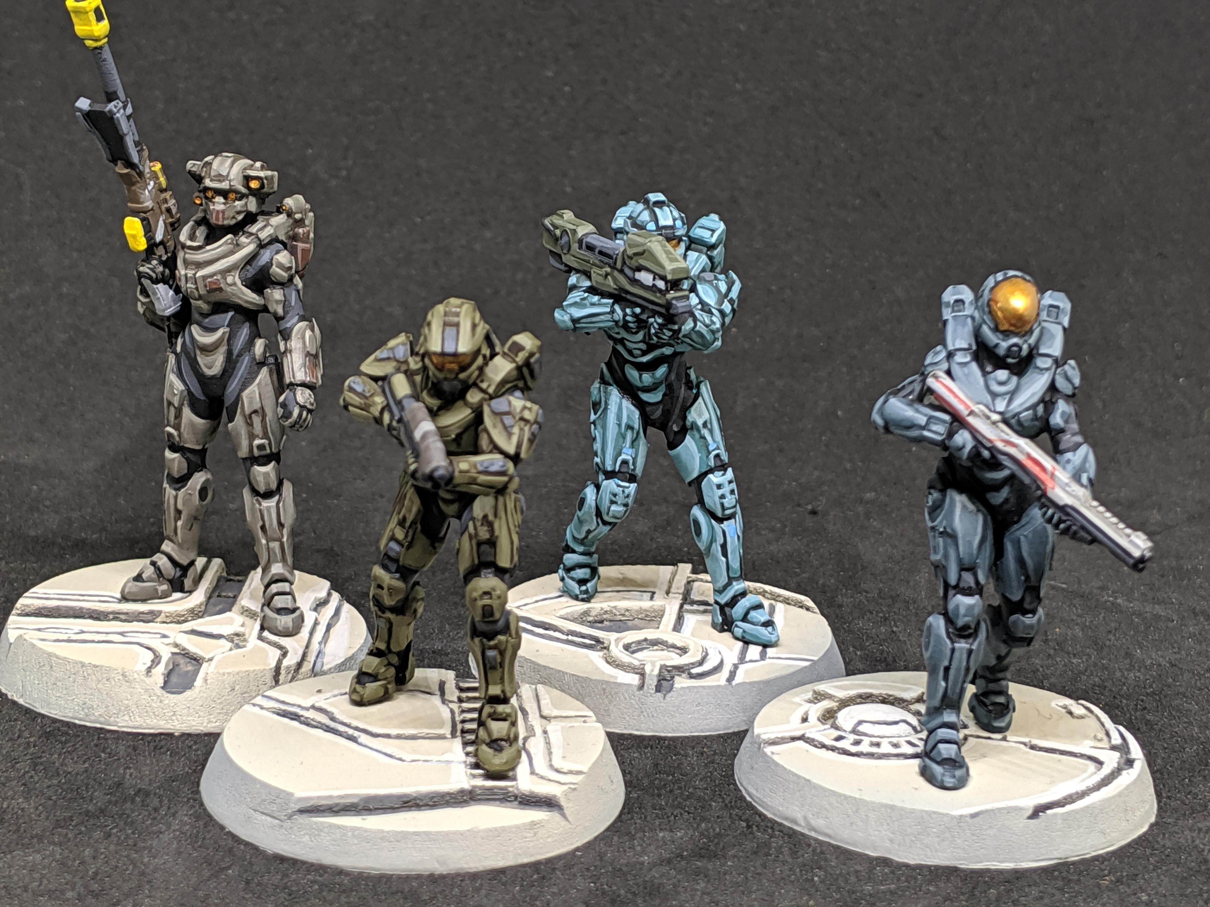 Finished painting Blue Team from Halo 5! r/minipainting