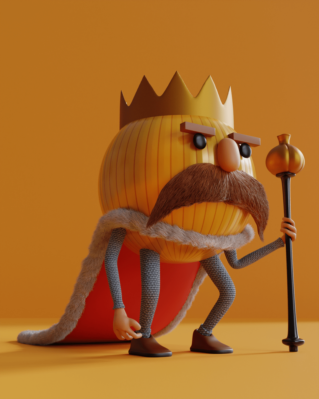 Onion King made by me in blender3d r/OvercookedGame
