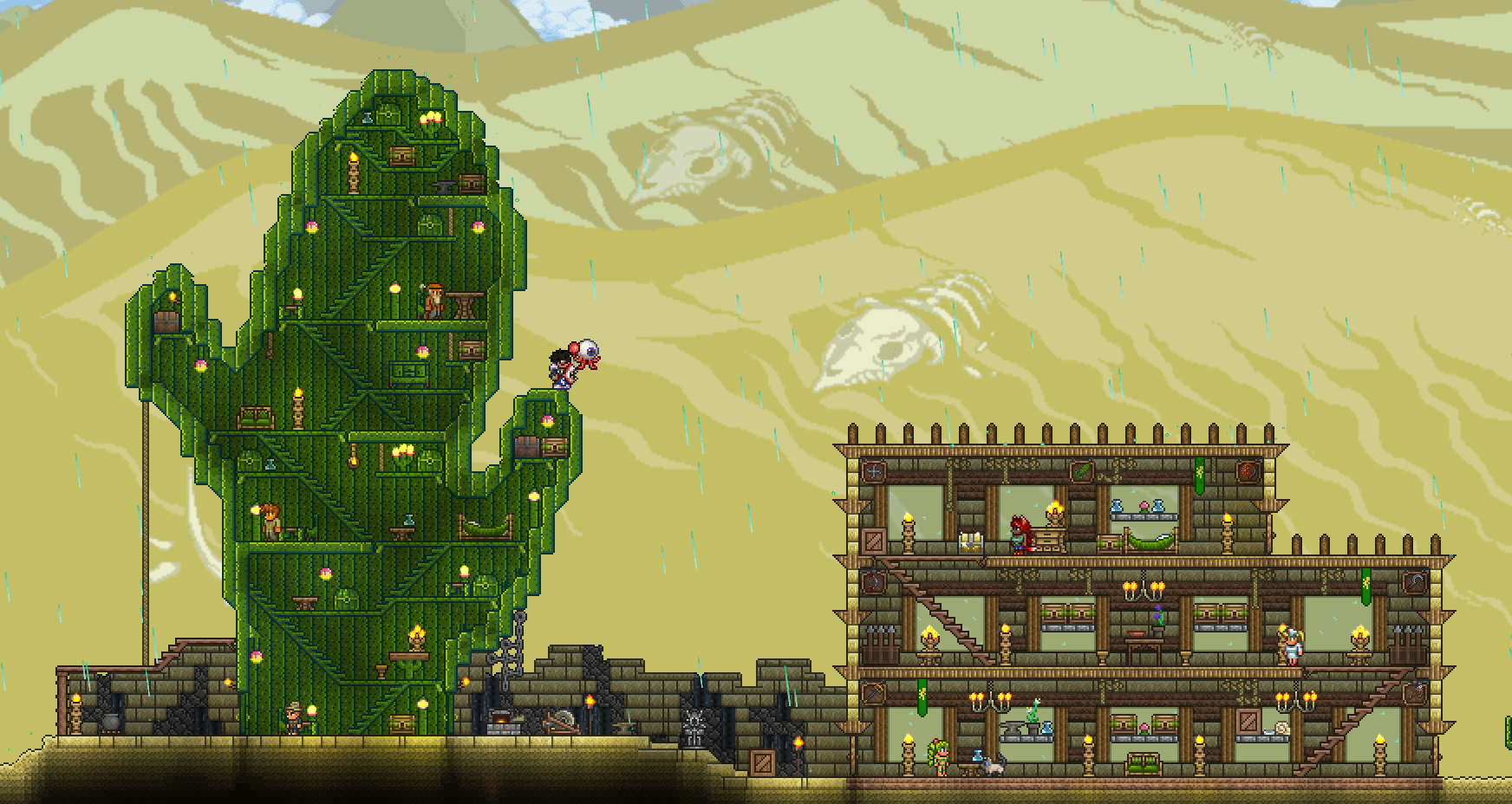 Desert Houses r/TerrariaDesign