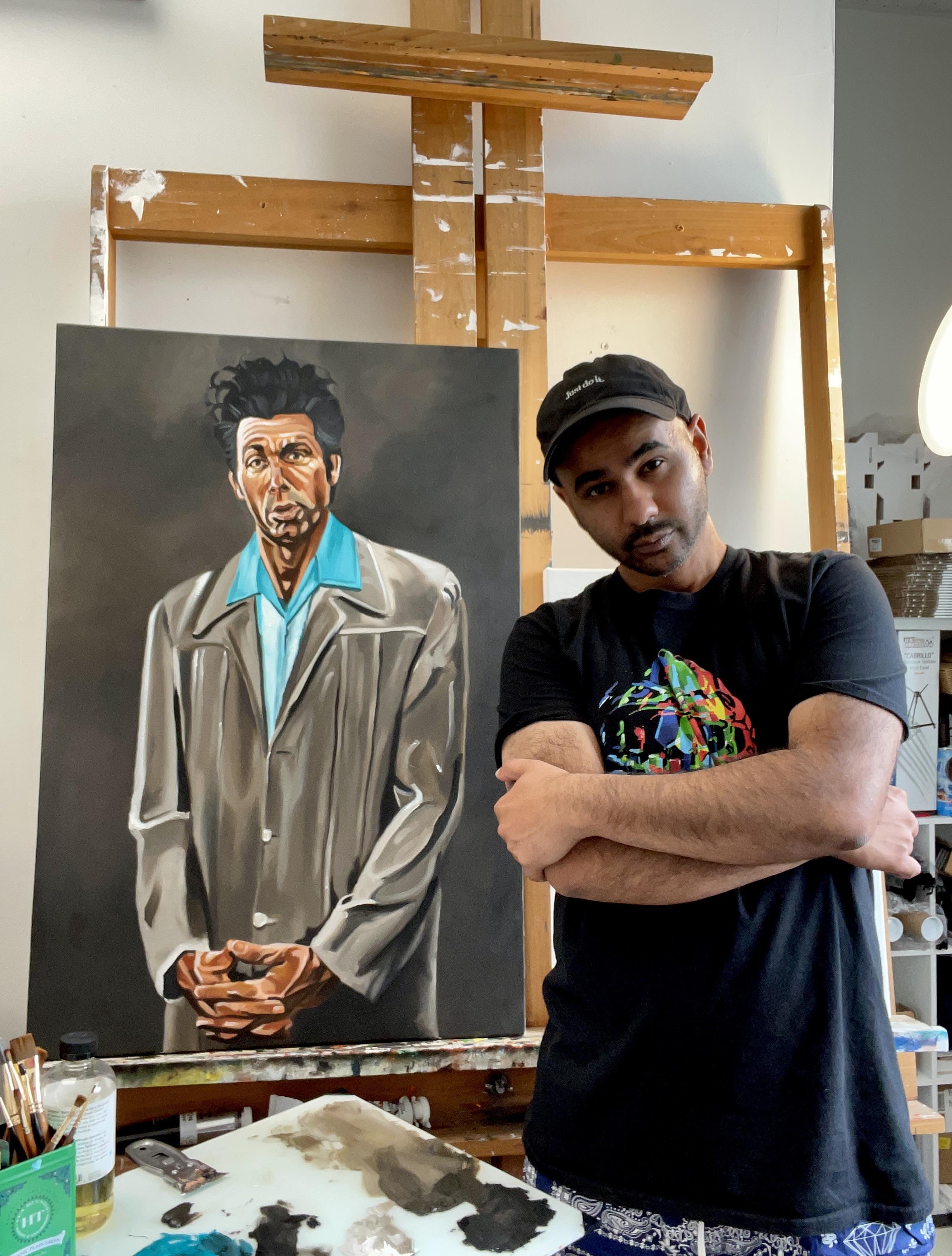 I finished Kramer. Oil on canvas 24”x36”. Time for it dry before