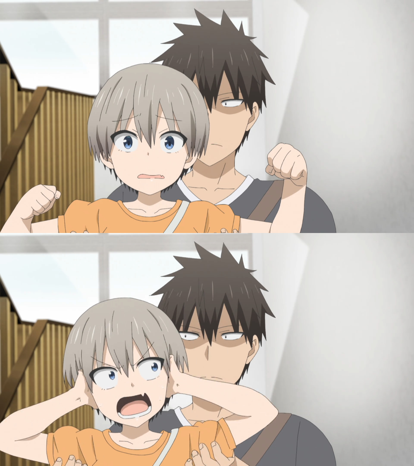 [Template] Uzakichan wa Asobitai!Uzaki Afraid and Covering ears r