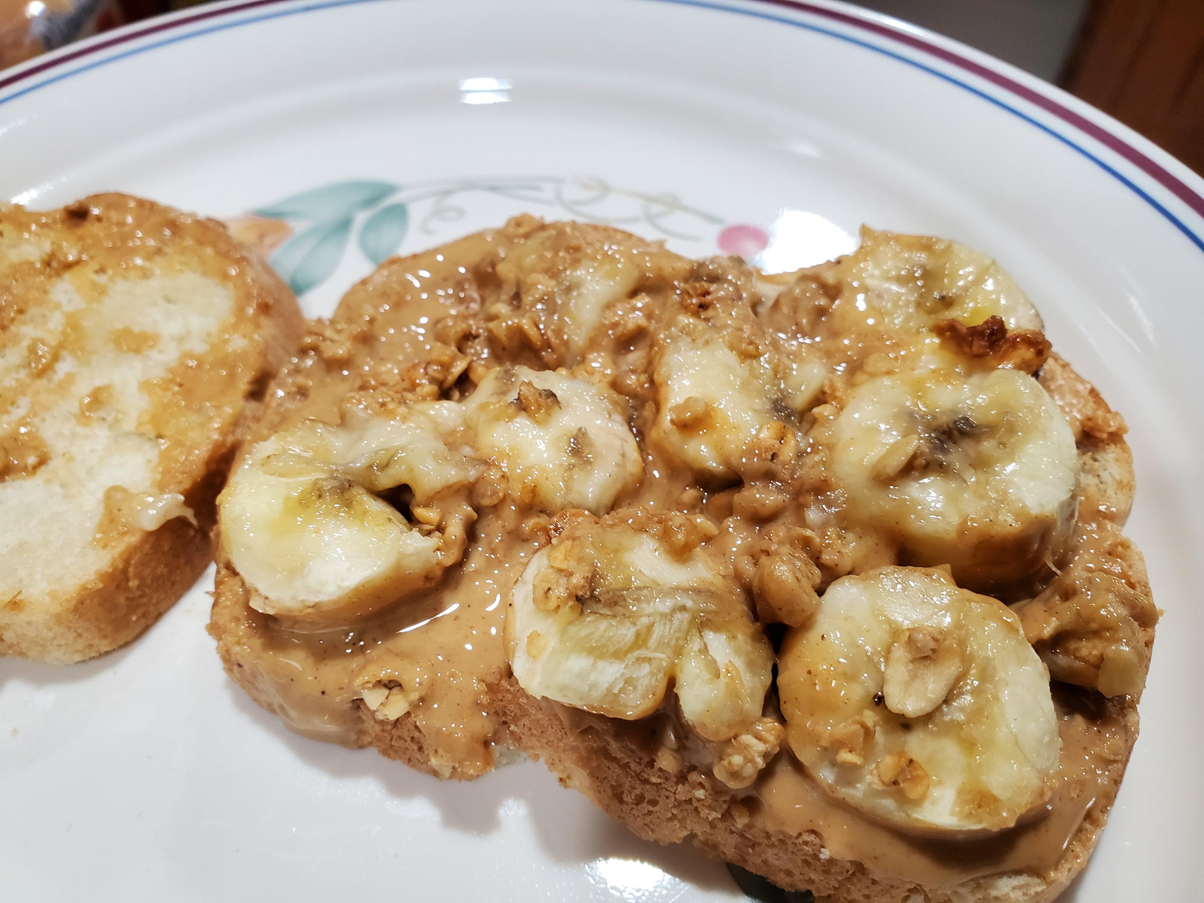 Peanut butter, granola, honey and mushy bananas. r/shittyfoodporn