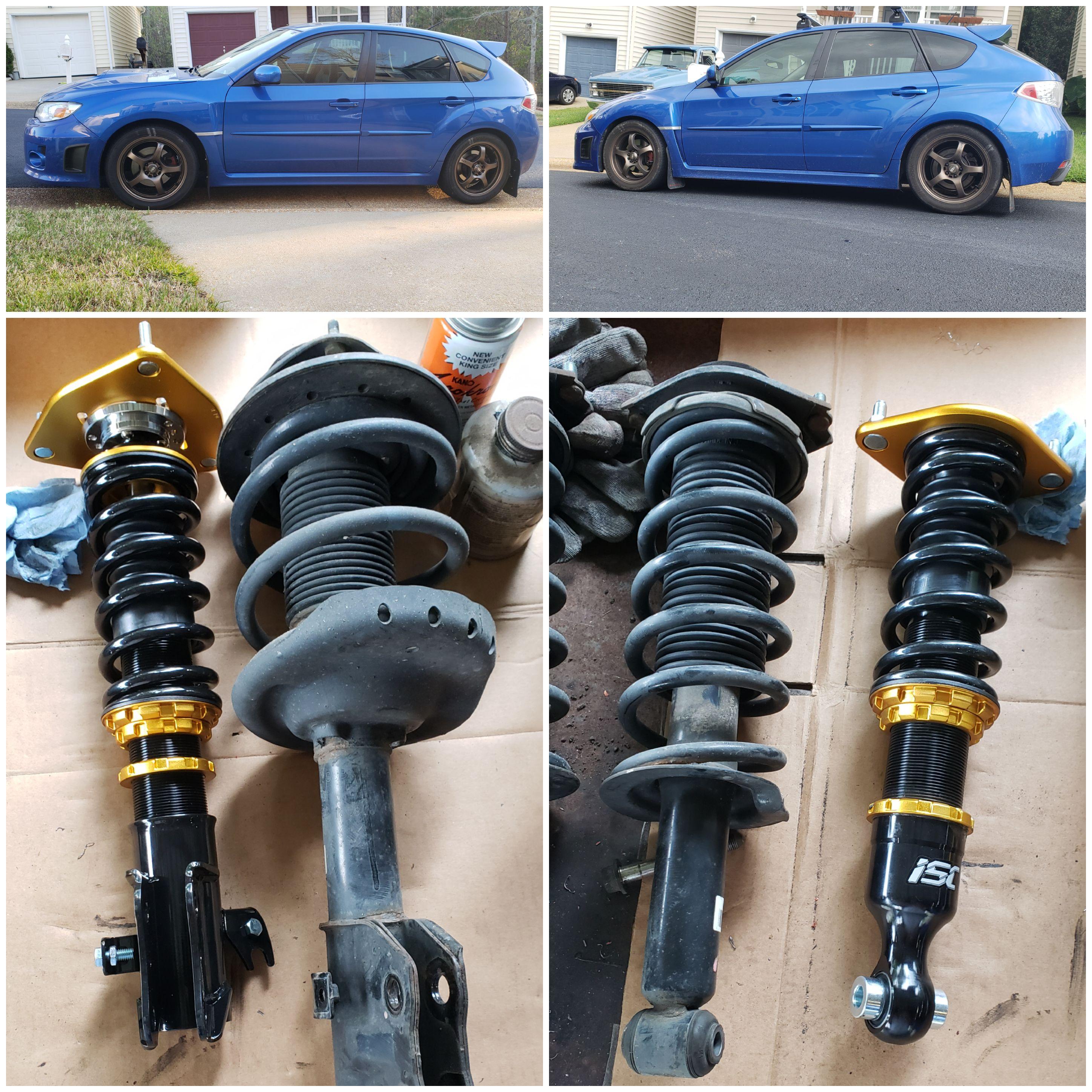Before and after ISC suspension upgrade, another step towards race car