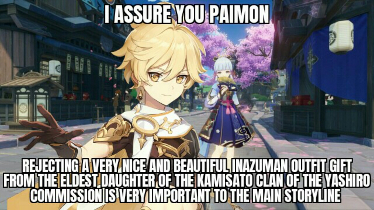 Oh c'mon Aether! Genshin_Memepact