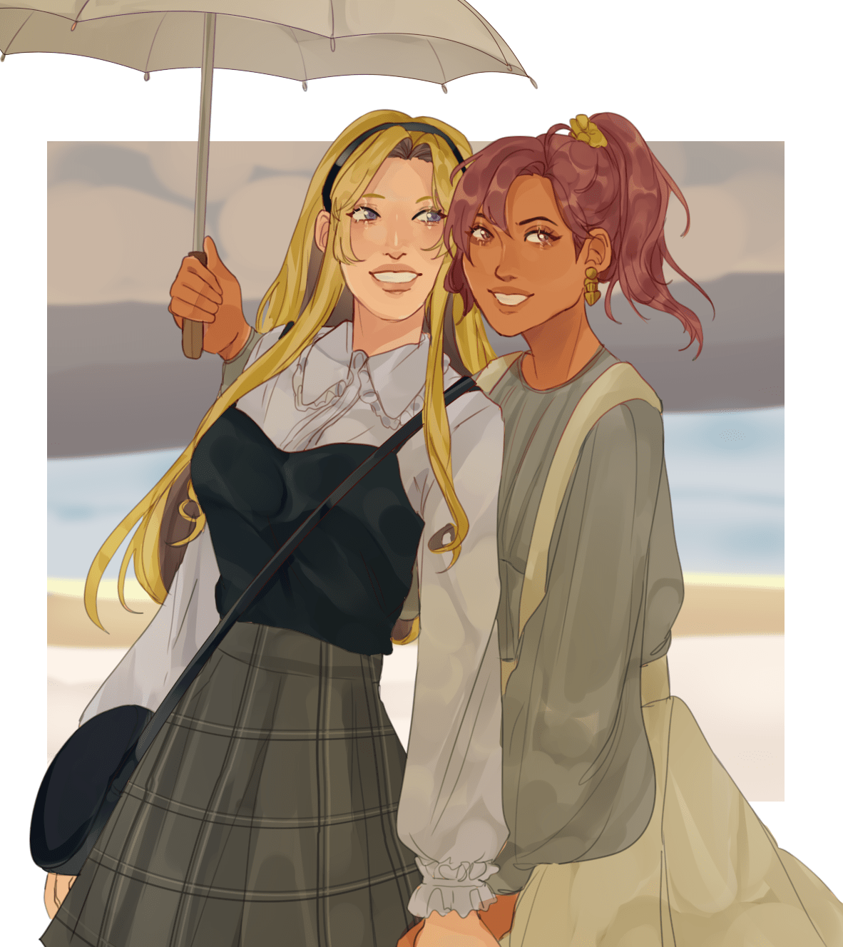 Hapi shields Constance from the sun [Fire Emblem Three Houses] r