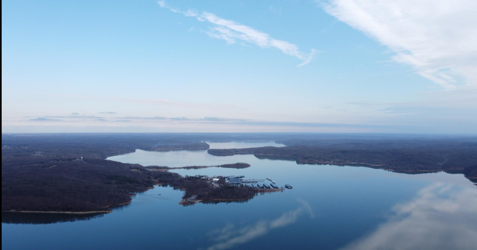 Lake Monroe in Indiana. No edit r/drones