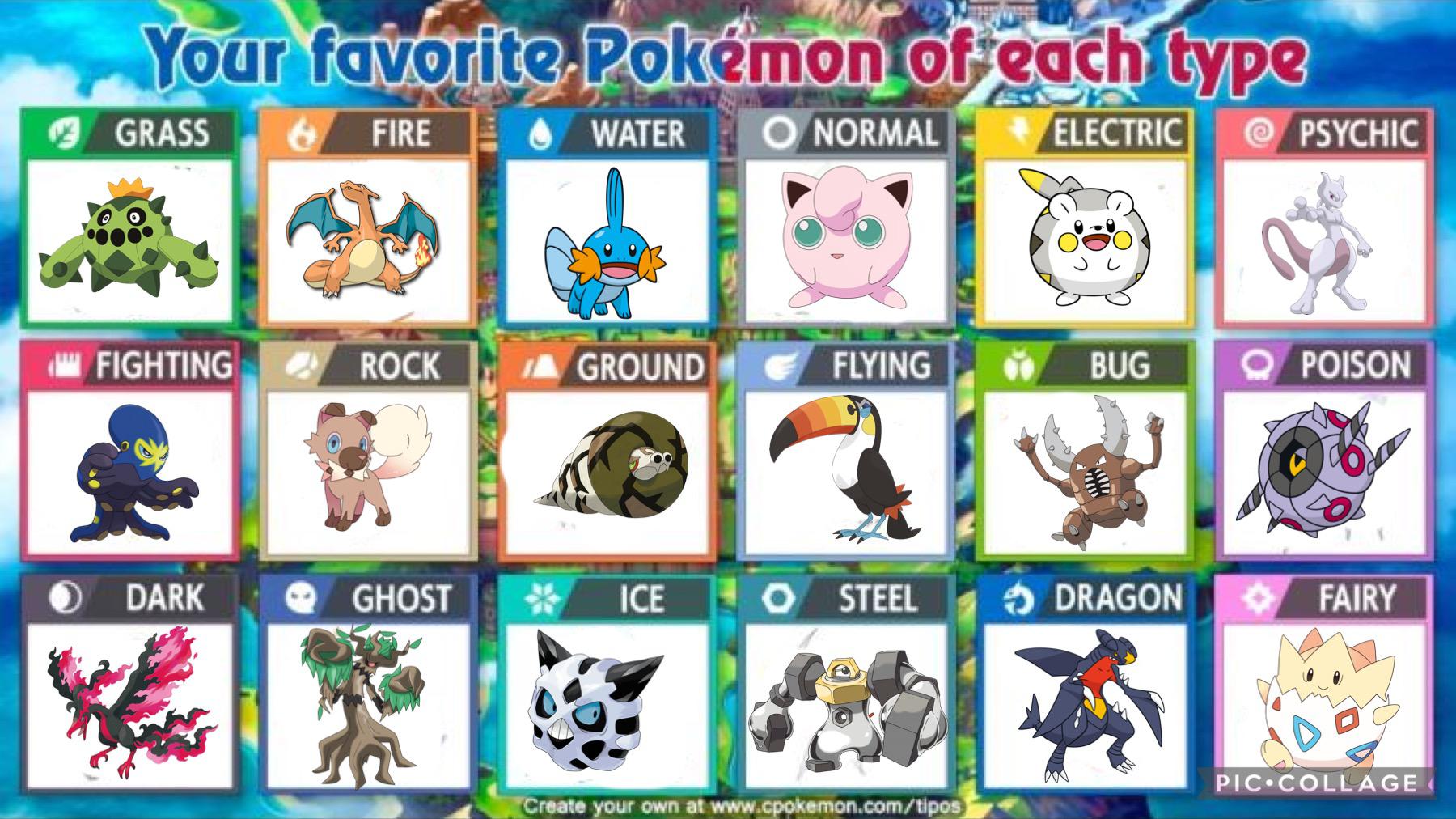 My favourite Pokemon of each type r/pokemon