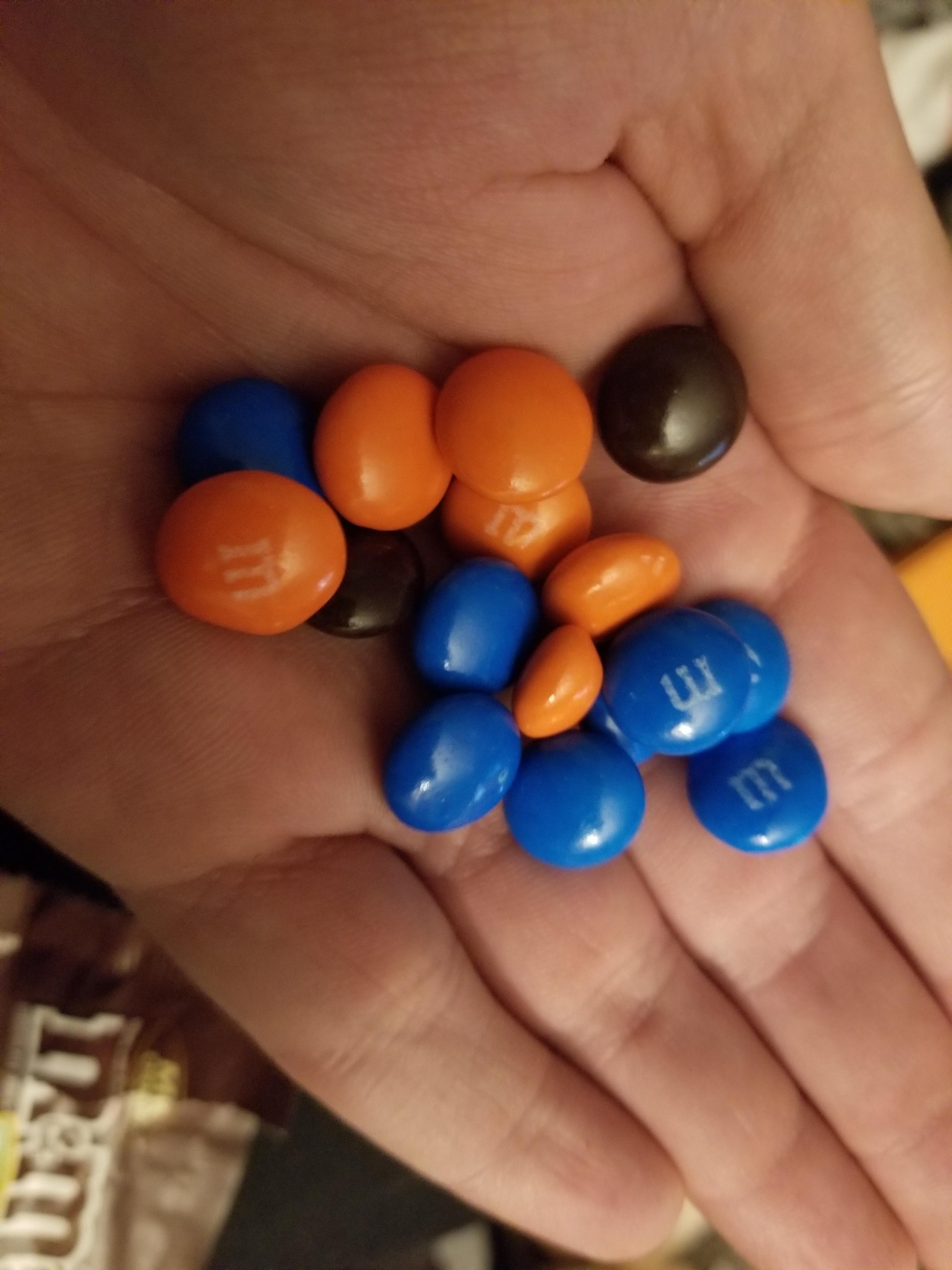 These M&Ms from a funsize bag. r/mildlyinteresting