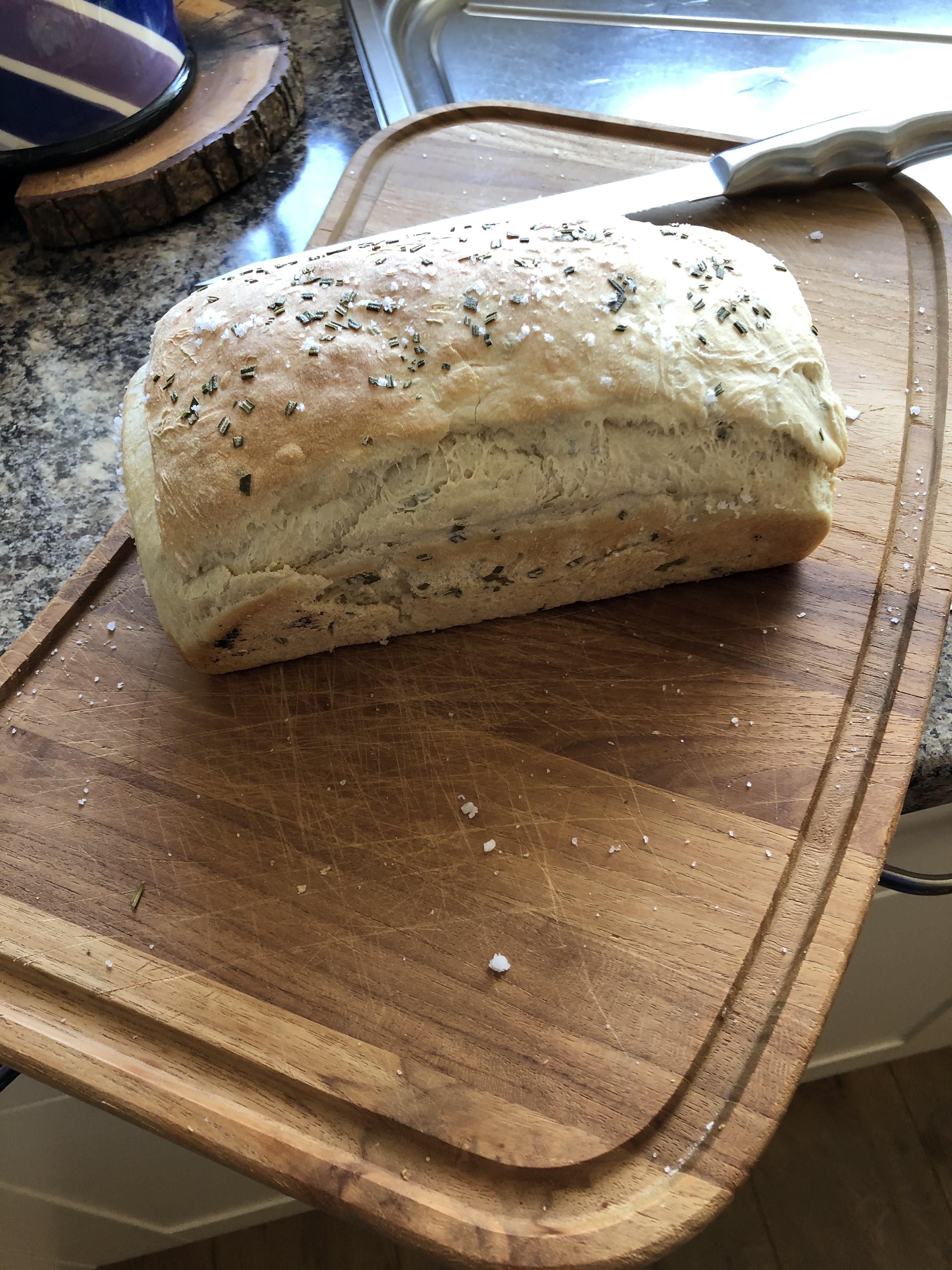 [Homemade] Rosemary and sea salt bread r/food