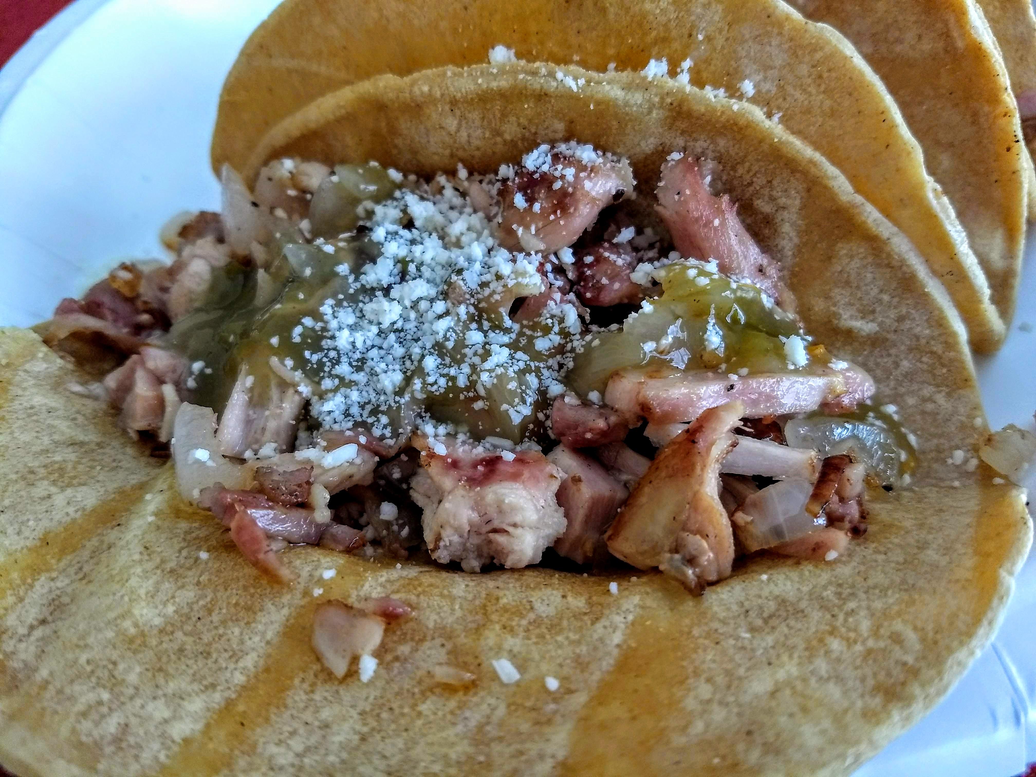 [Homemade] Smoked Chicken Tacos with Salsa Verde and Cotija Cheese r/food