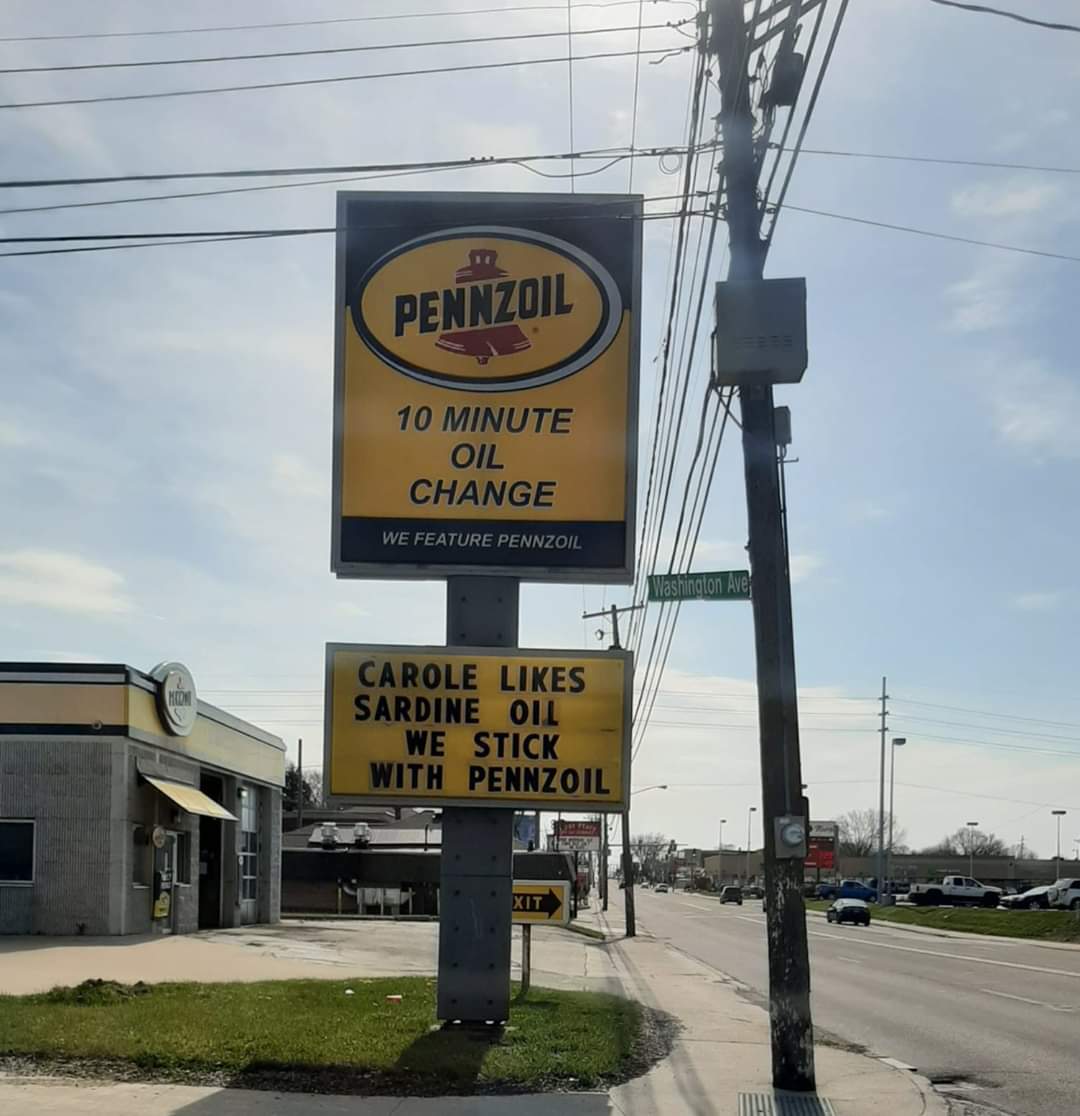 I'm just trying to get an oil change. funny