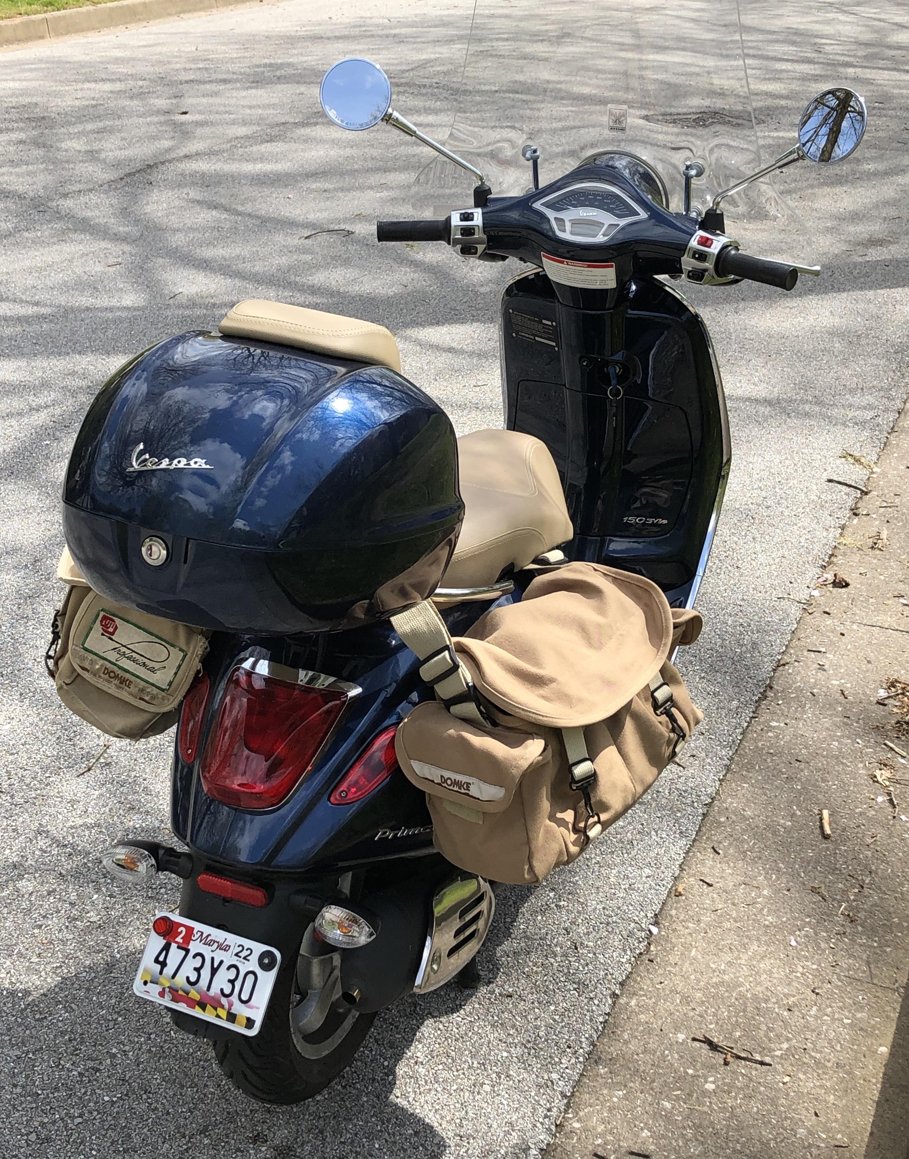 Camera bags —> saddle bags r/Vespa