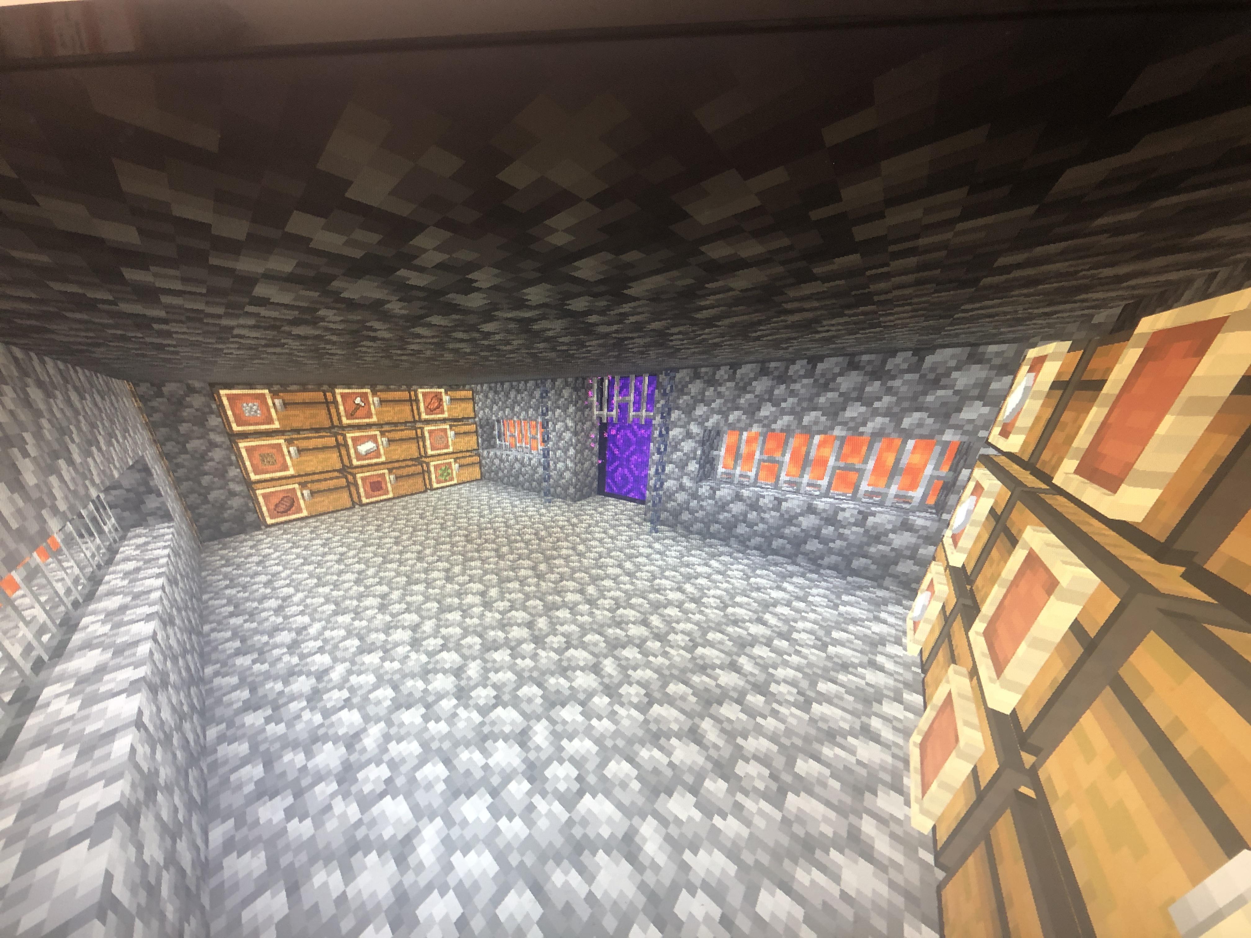 Simple basement/ storage room, first day of a new single player world