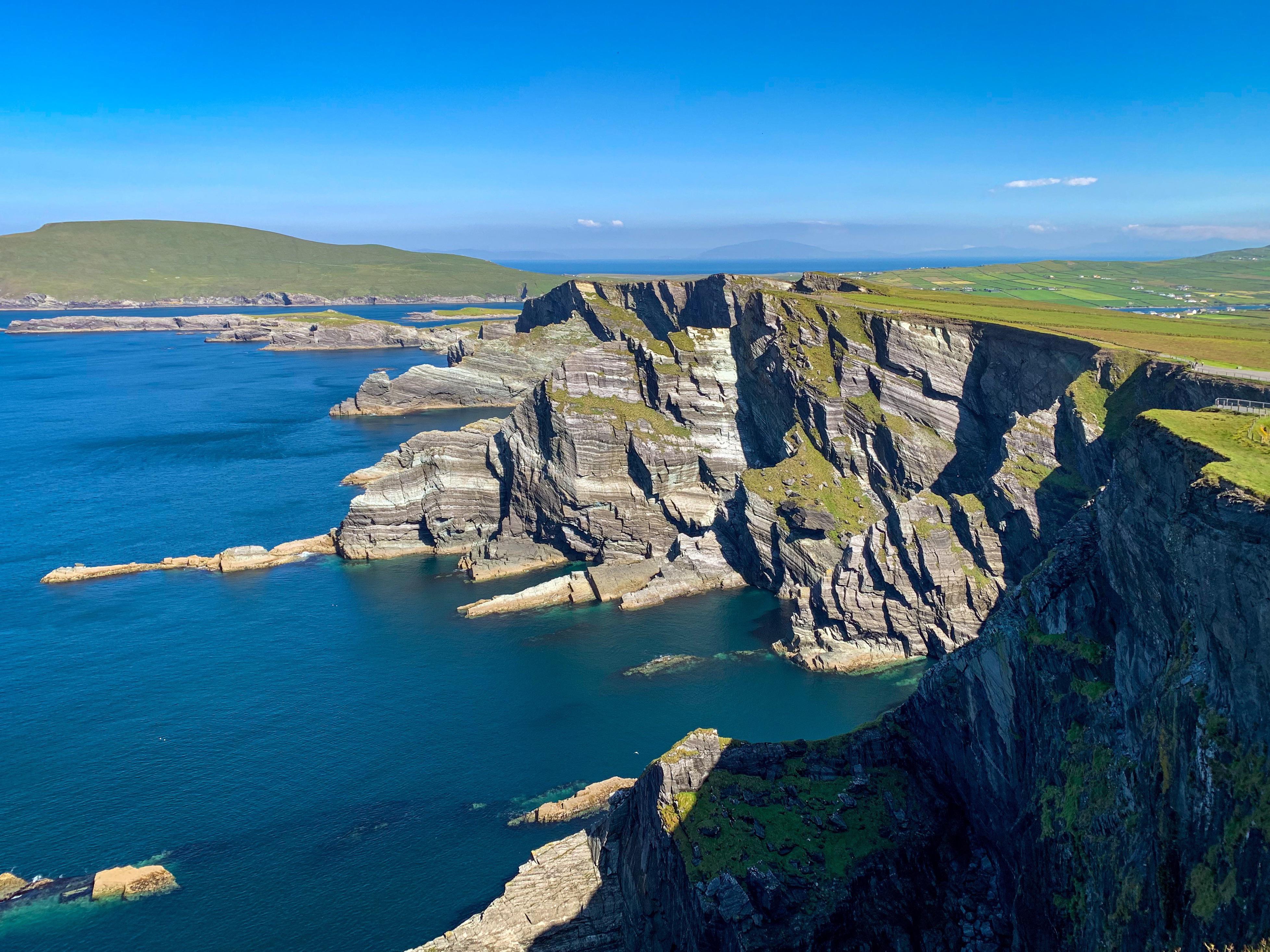 The Cliffs of Kerry at the end of the Kerry peninsula in Ireland