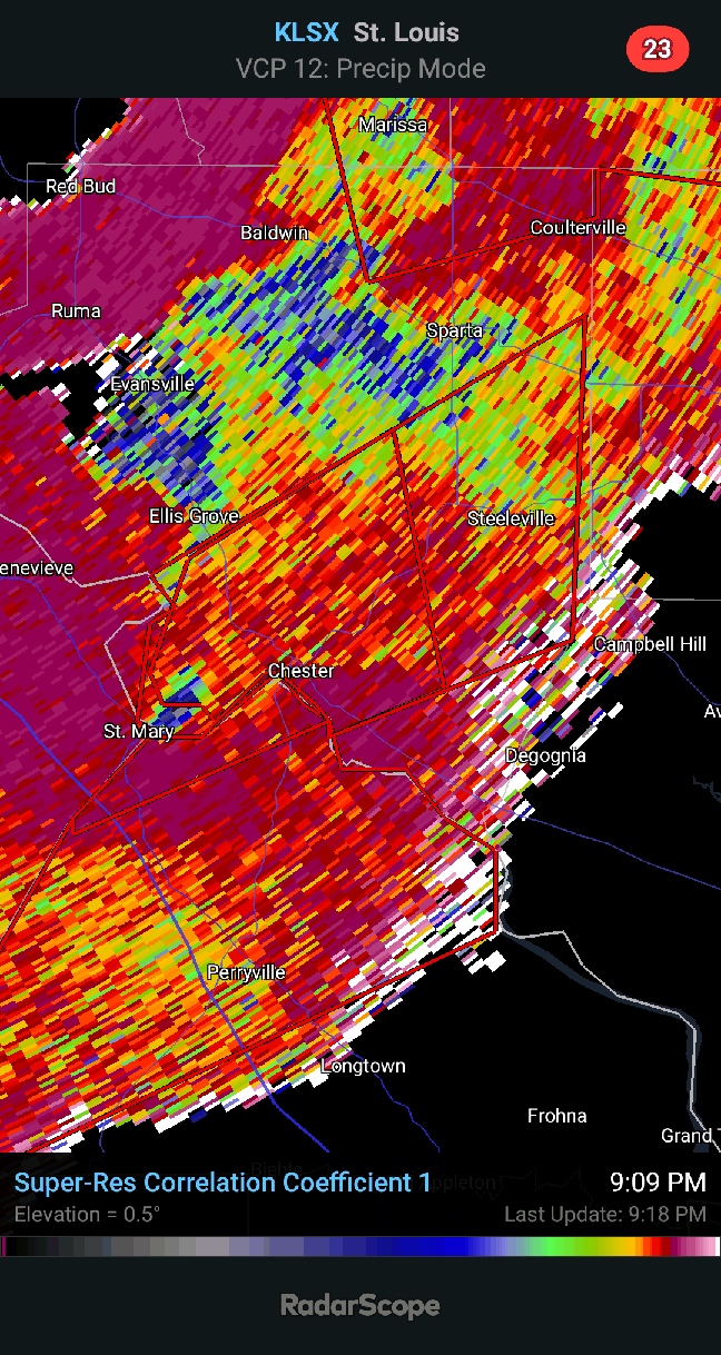 TORNADO EMERGENCY Including Chester, IL r/tornado