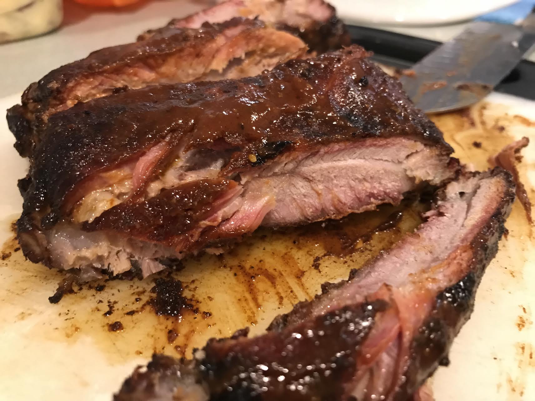 St. Louis cut ribs 321 method with vinegar sauce r/FoodPorn