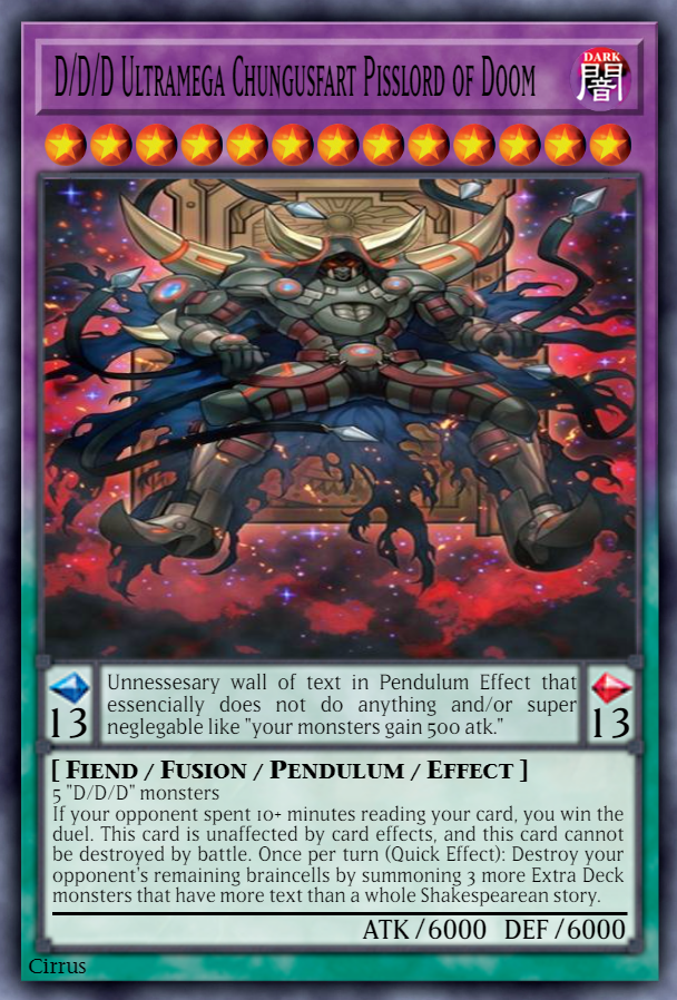 D/D/D cards be like r/customyugioh