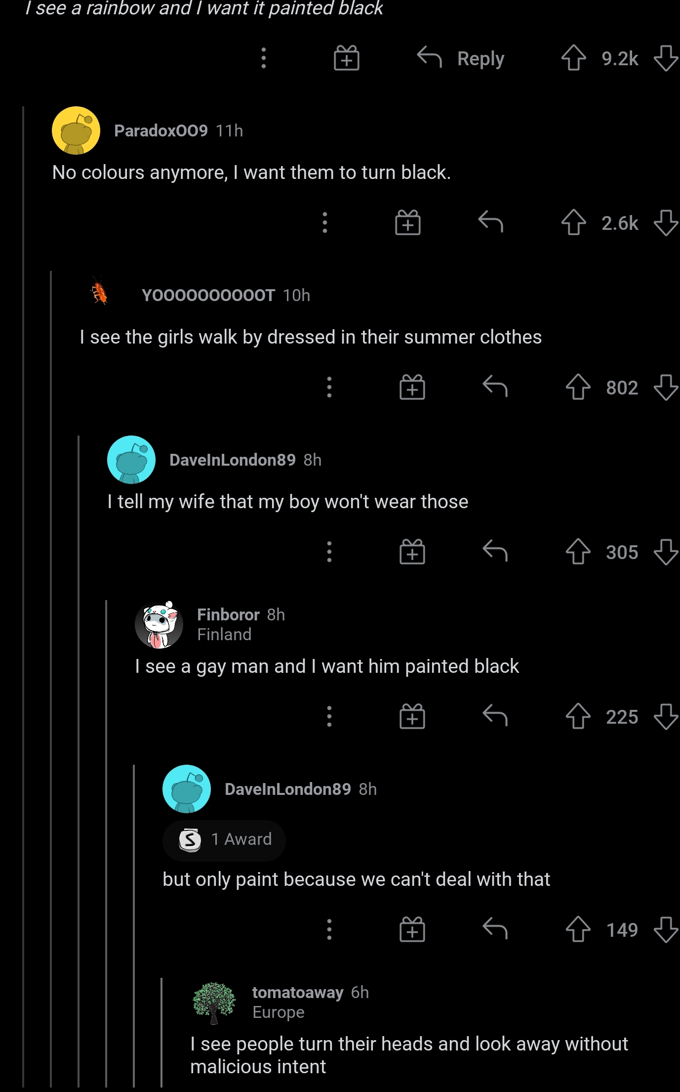 Redditsings Paint it Black (PrideRainbowRMX)......... https//www