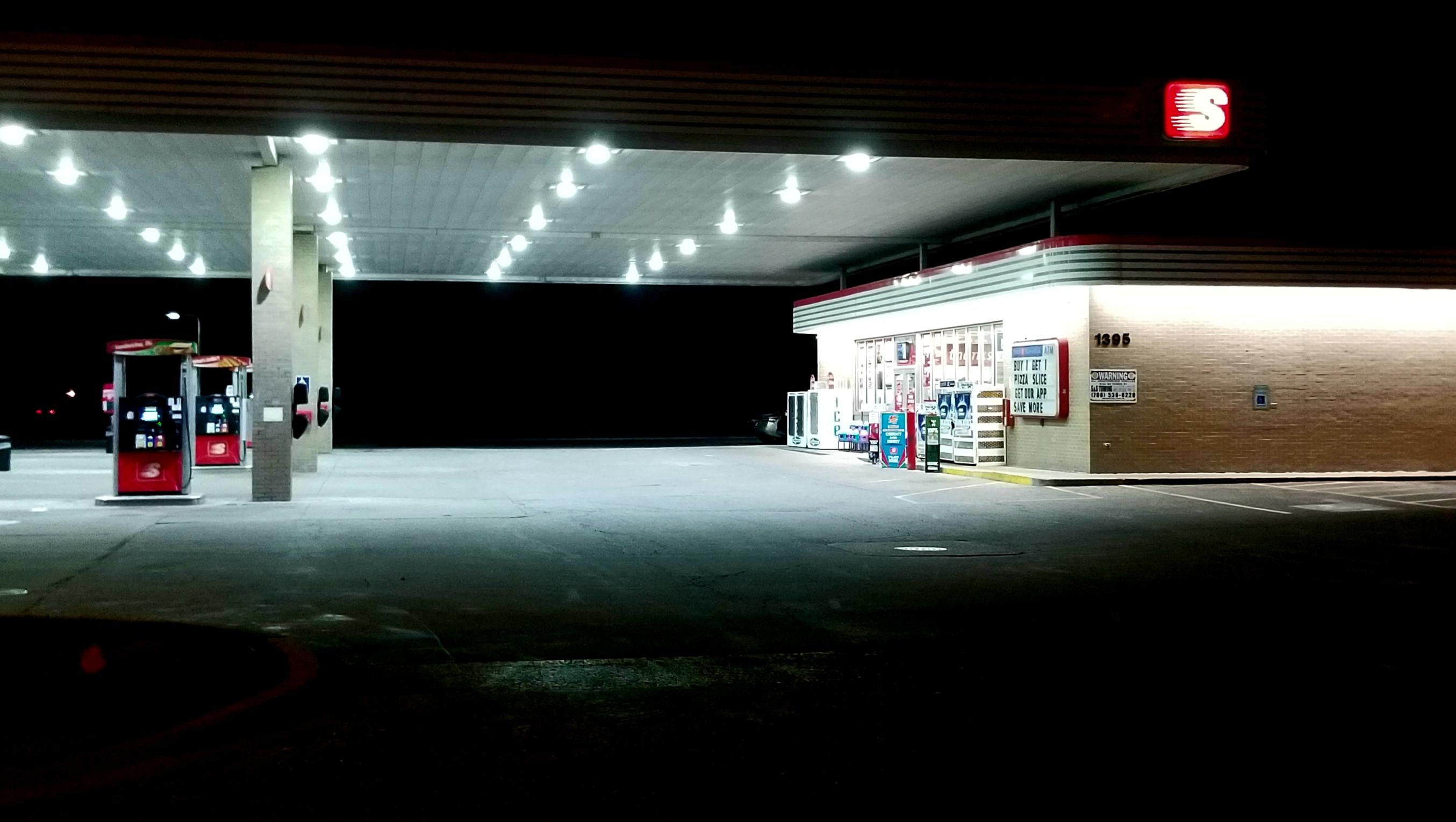 Gas station during night time r/LiminalSpace