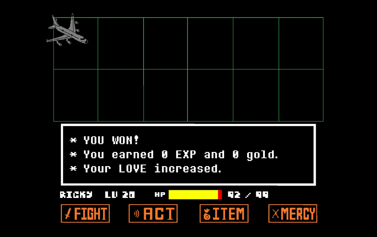 Messed up Pacifist run somehow? LV 20 and still pacifist, keeps