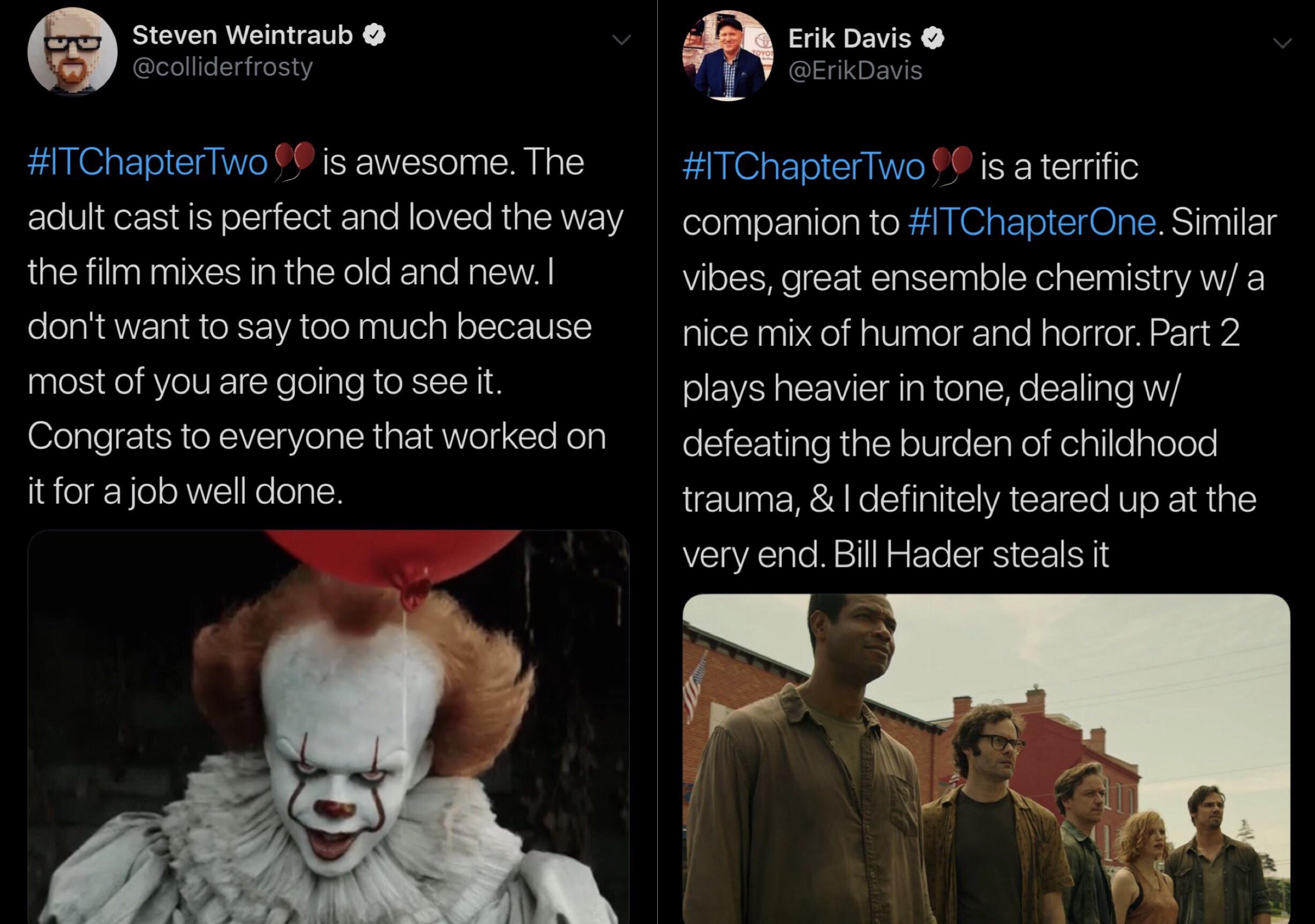 Some first reactions of Chapter 2! 🎈 r/ItTheMovie