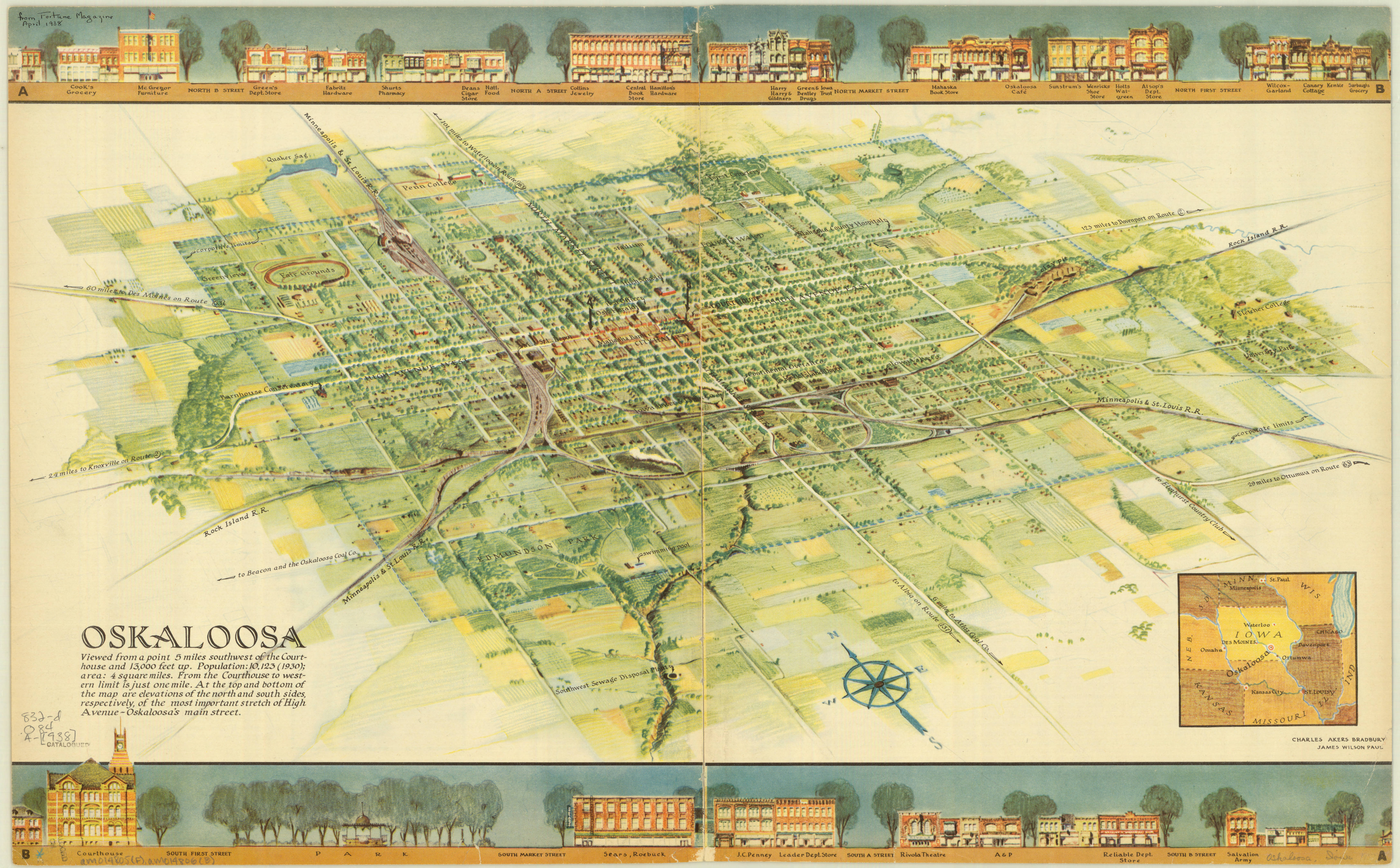 [USA] Oskaloosa, Iowa 1938 r/papertowns