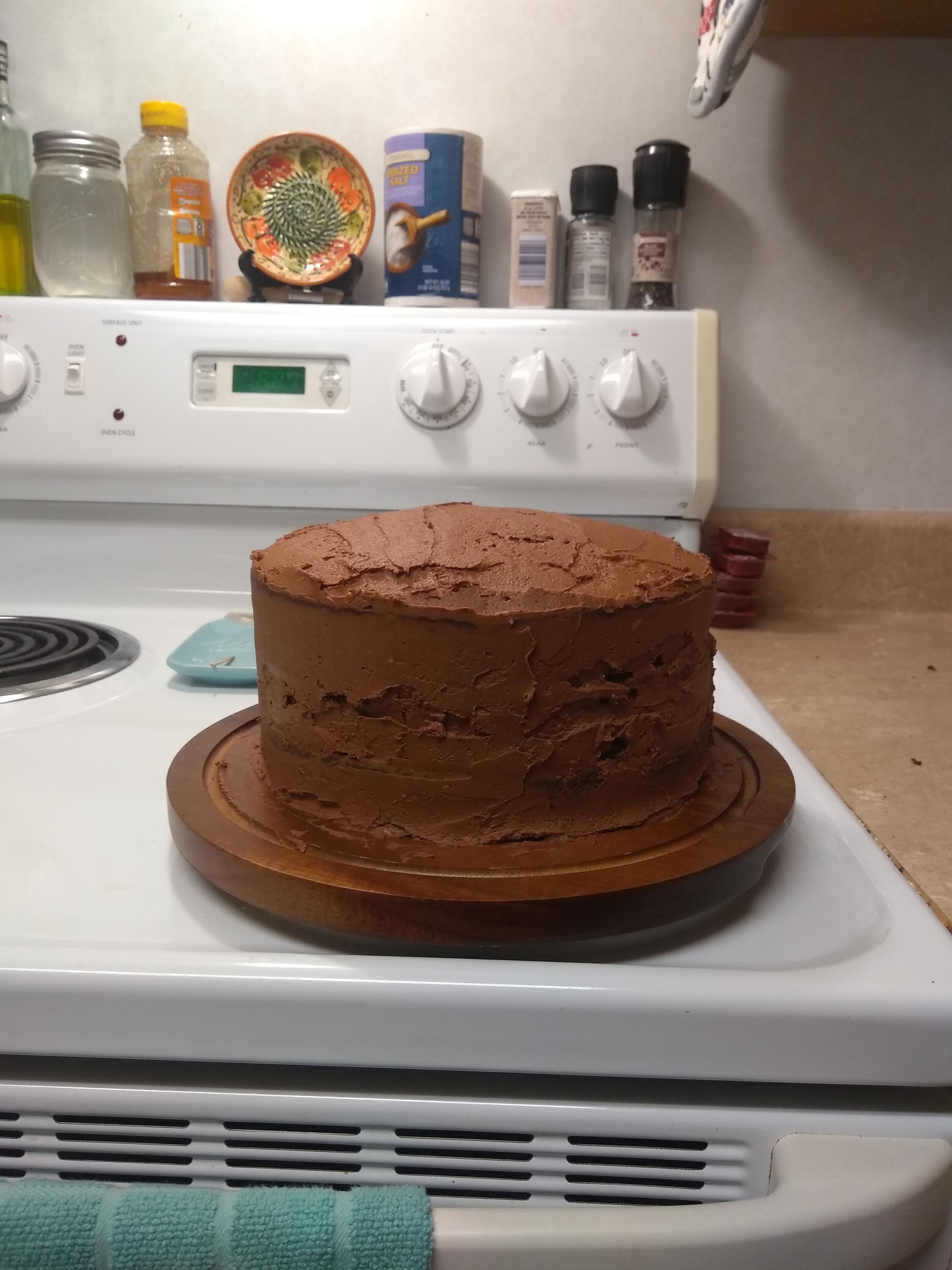 Week 6 Allergy Friendly gluten free chocolate mayonnaise cake, with chocolate buttercream