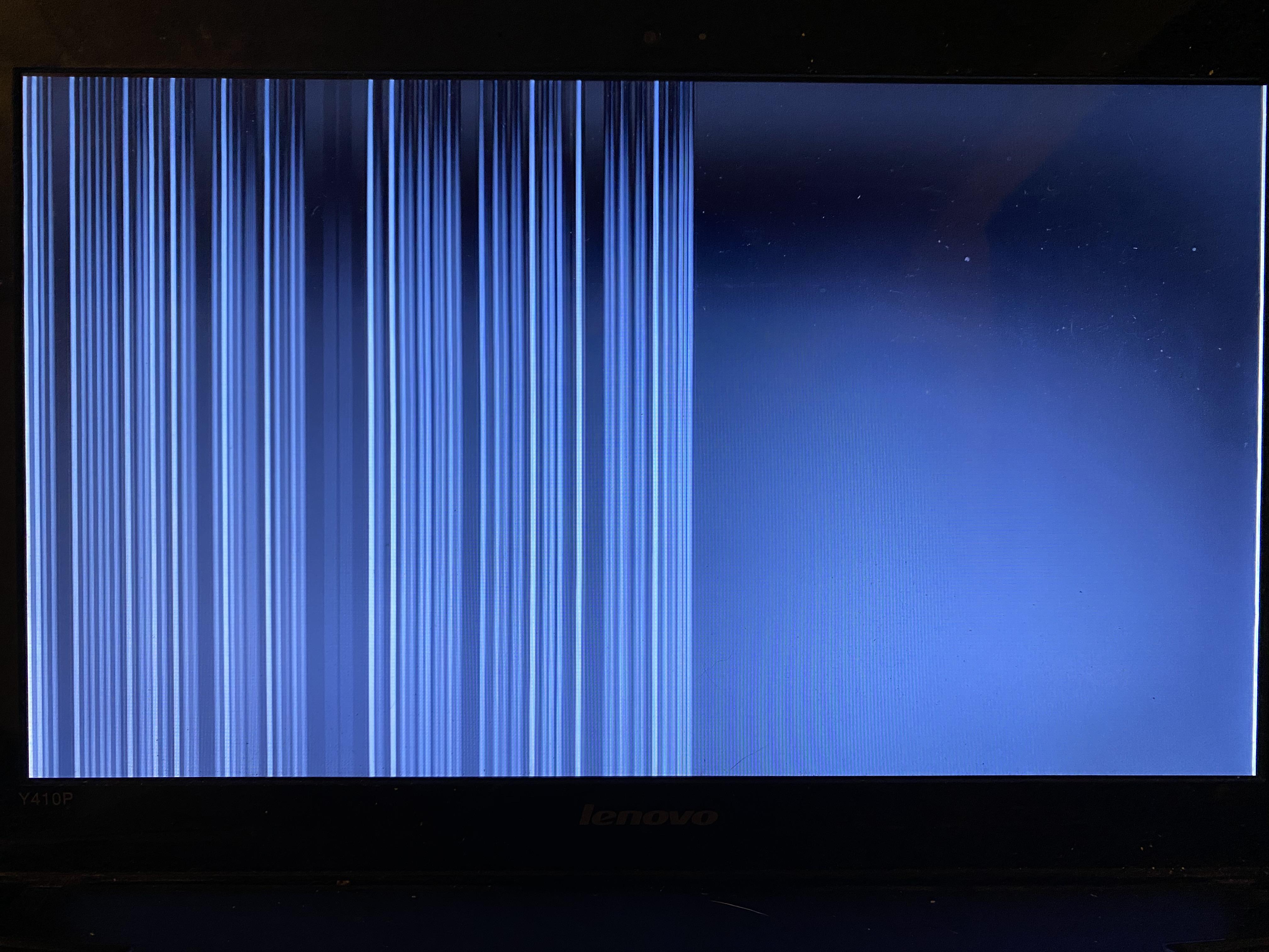 Lenovo y410p gray screen. Lines change as I “navigate” through what I believe is my bios. Doesn
