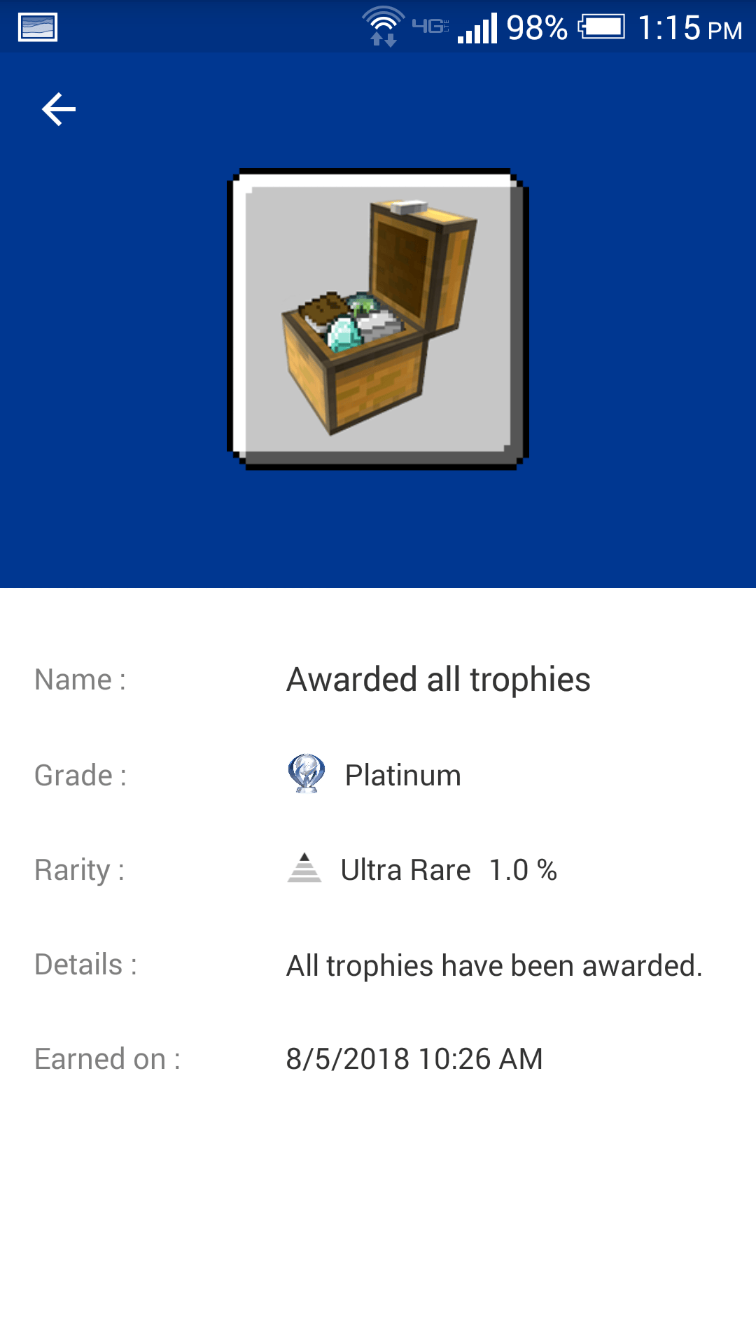 [Minecraft (PS4)] Platinum 29 Very easy thanks to having a PS3 trophy