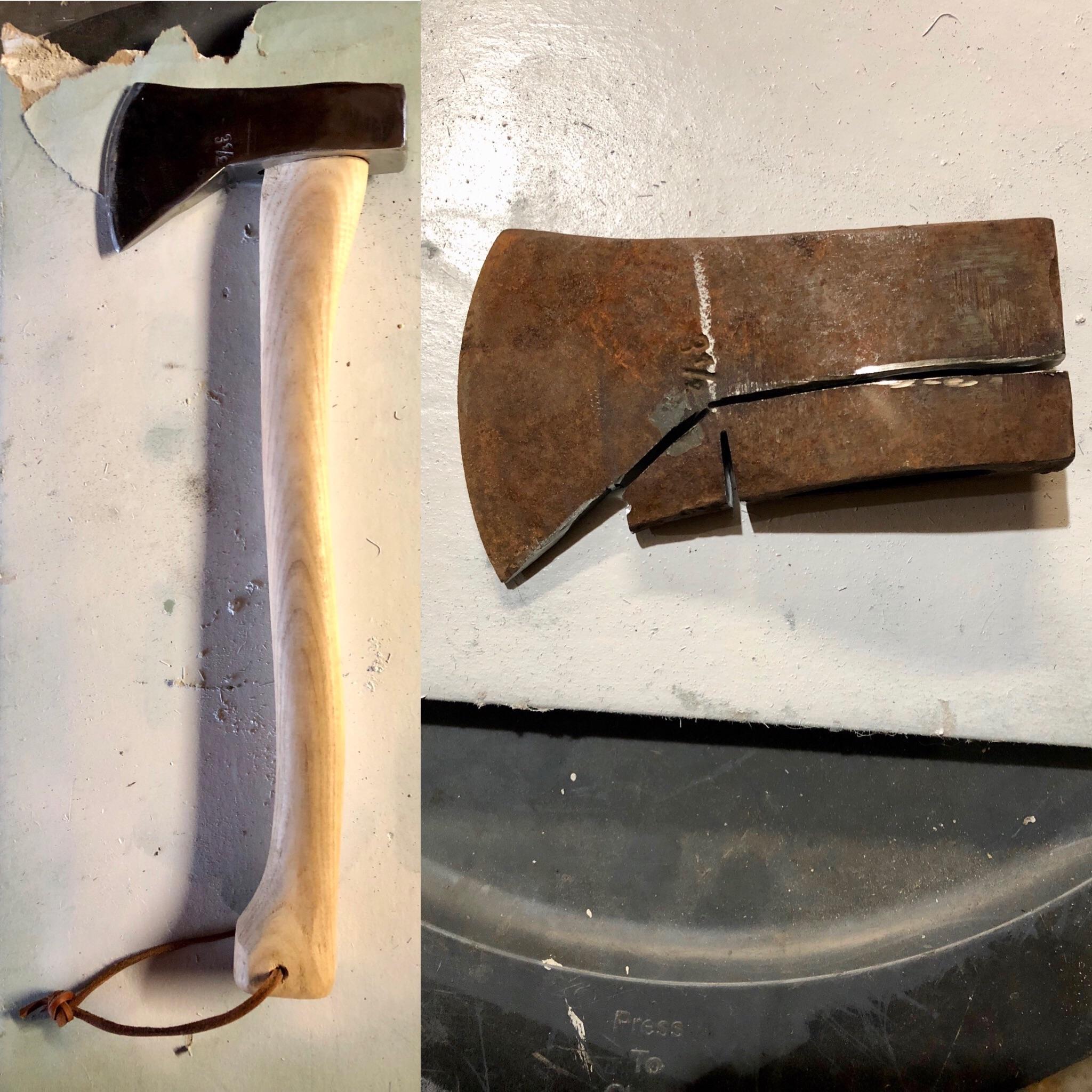 Started repurposing some old axe heads. First one turned out pretty